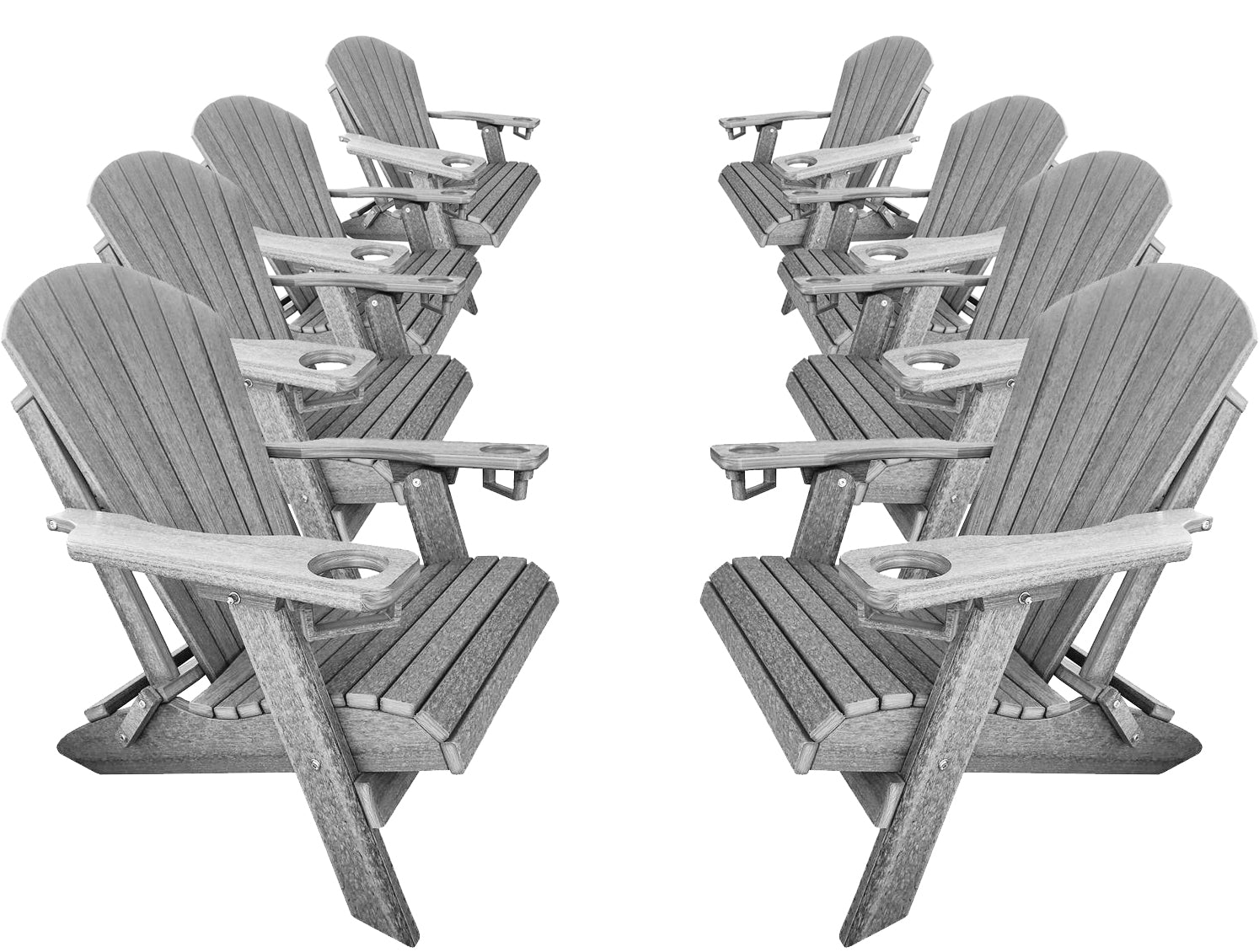 Set of 8 - Adirondack Chairs