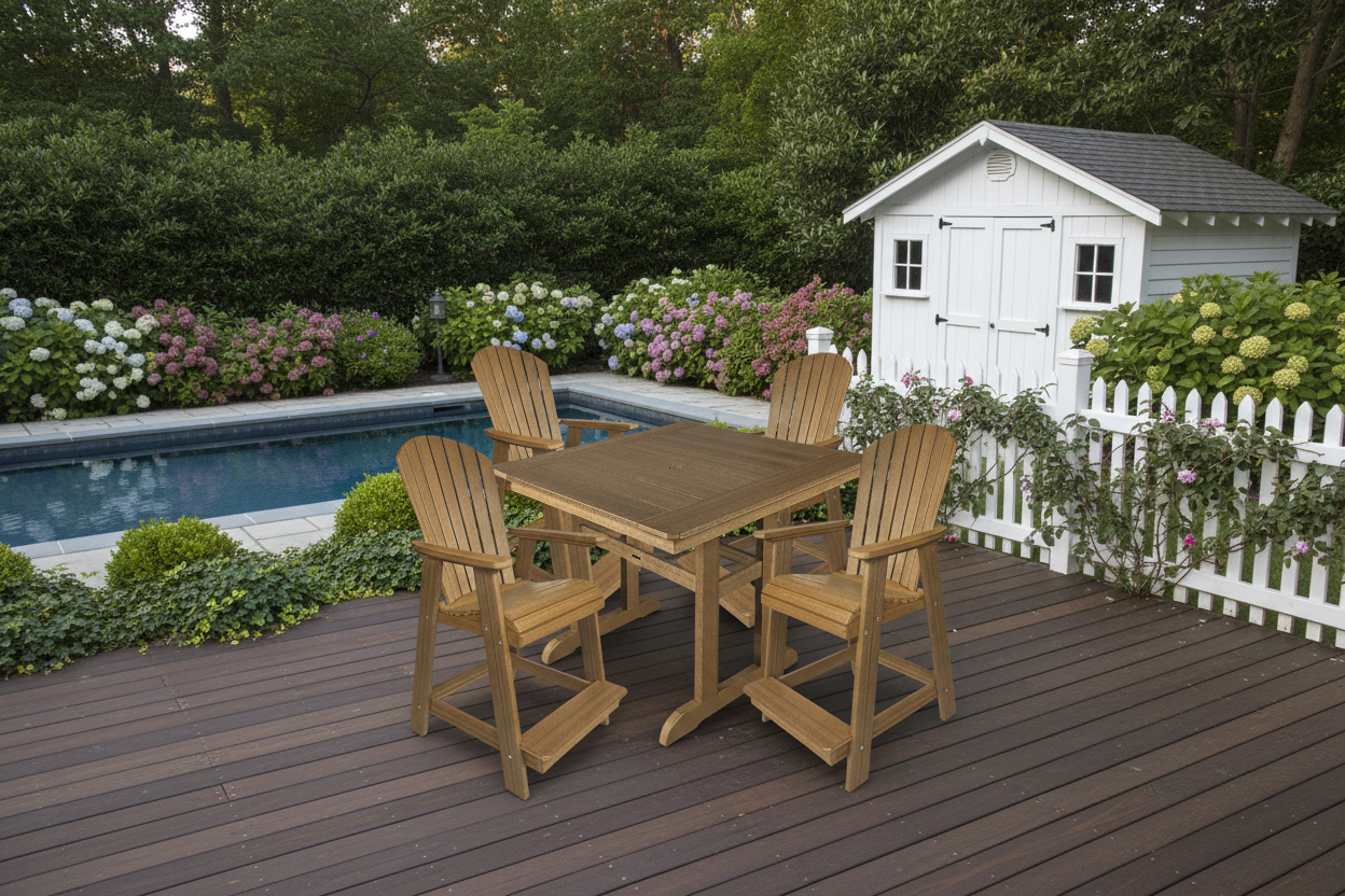 5-Piece Oceanview Adirondack Counter Set