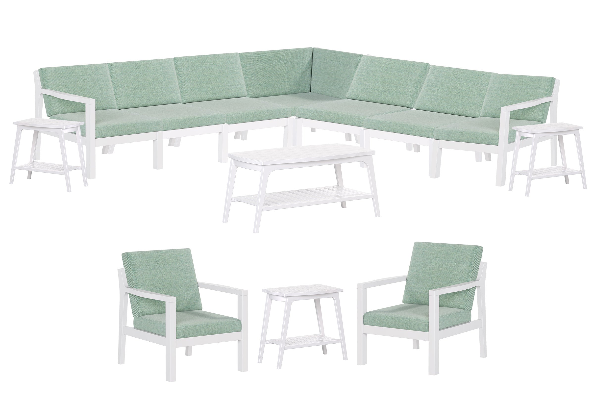 13-Piece Mayfair Ultimate Outdoor Sectional Sunbrella® Fabric