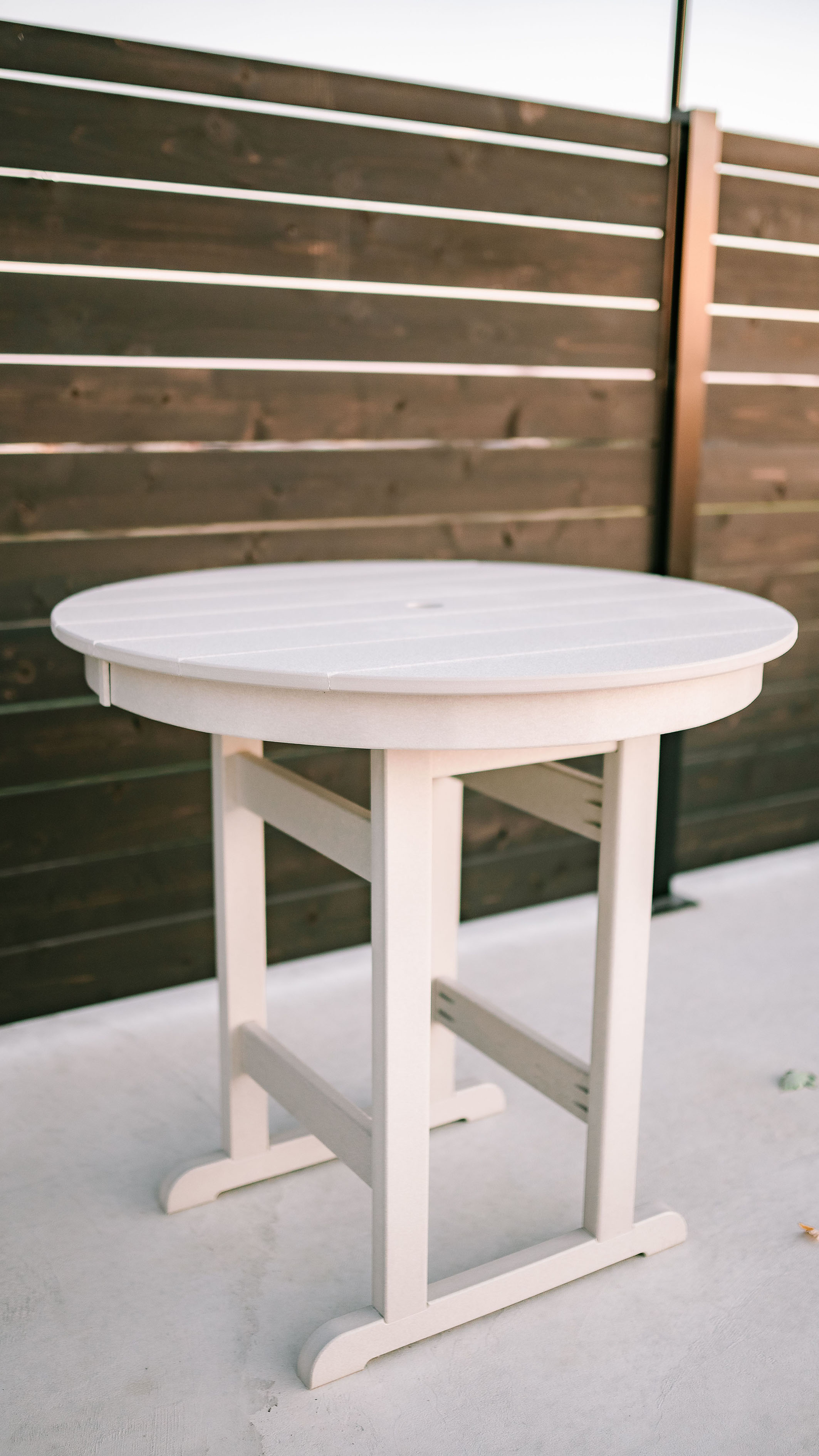 DURAWEATHER POLY® 3pc 33" Round Counter Bistro Set W/ Chair Arms