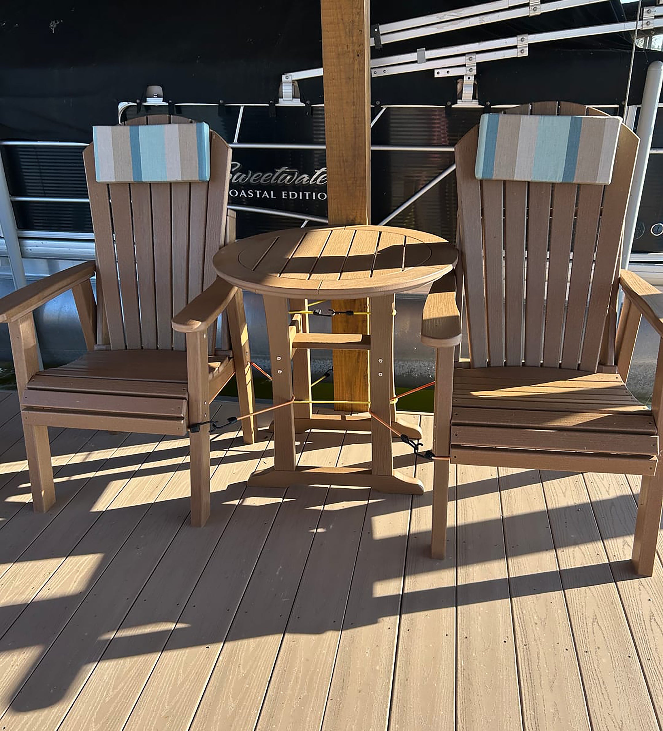 3-Piece Adirondack Bistro Dining Table Set