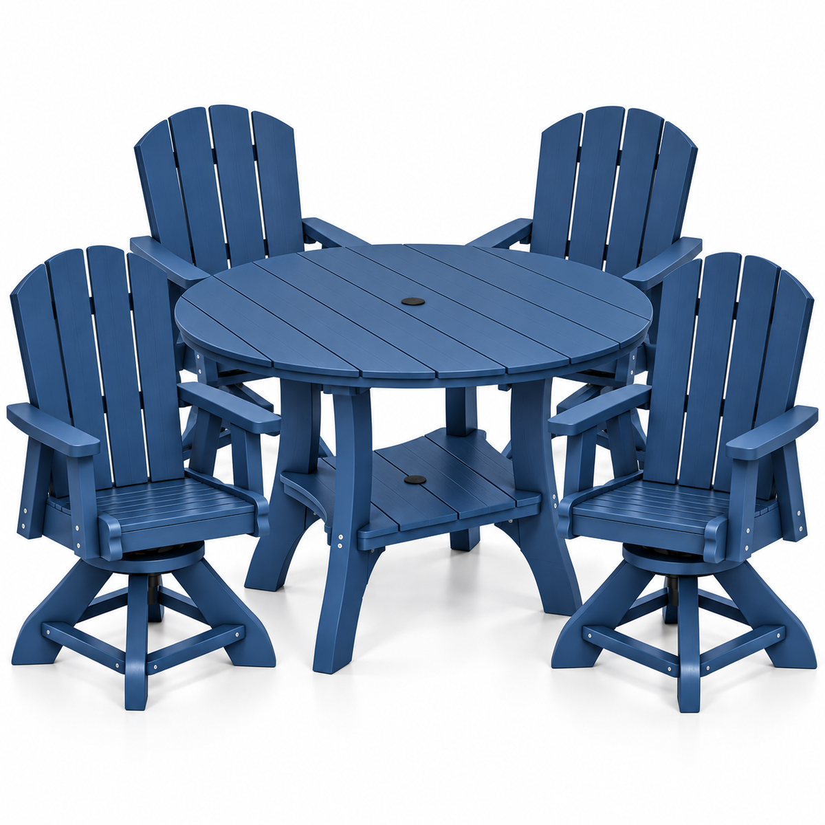 5-Piece Haven 43" Round Swivel Dining Set