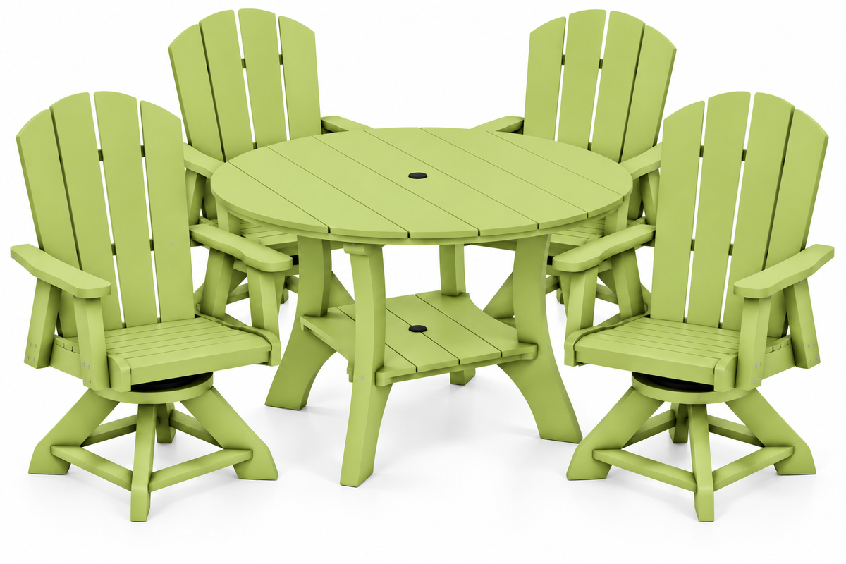 5-Piece Haven 43" Round Swivel Dining Set