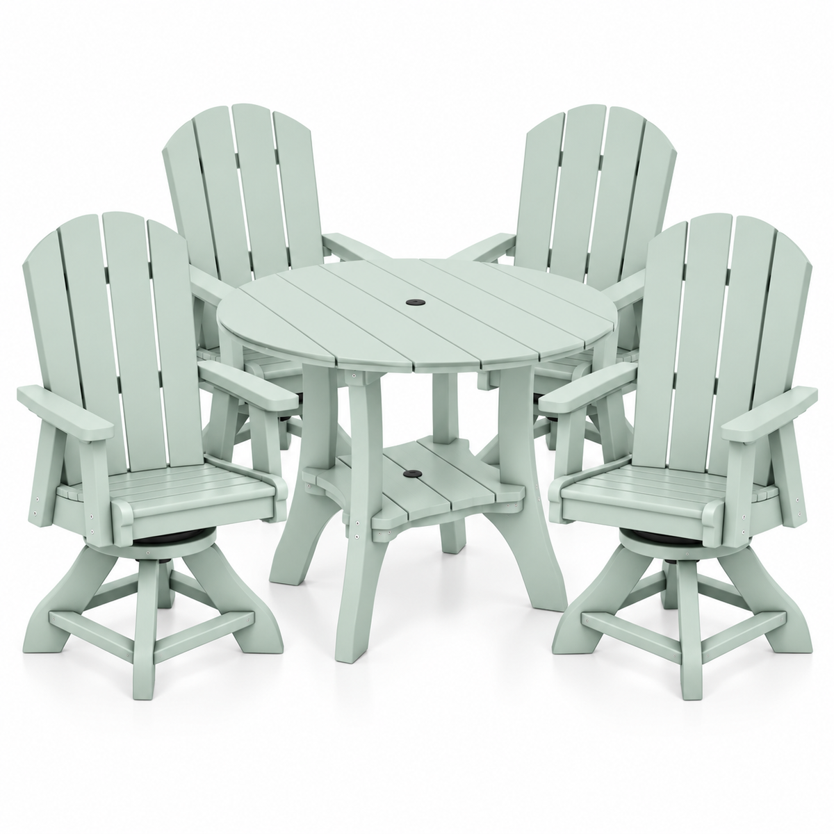 5-Piece Haven 43" Round Swivel Dining Set