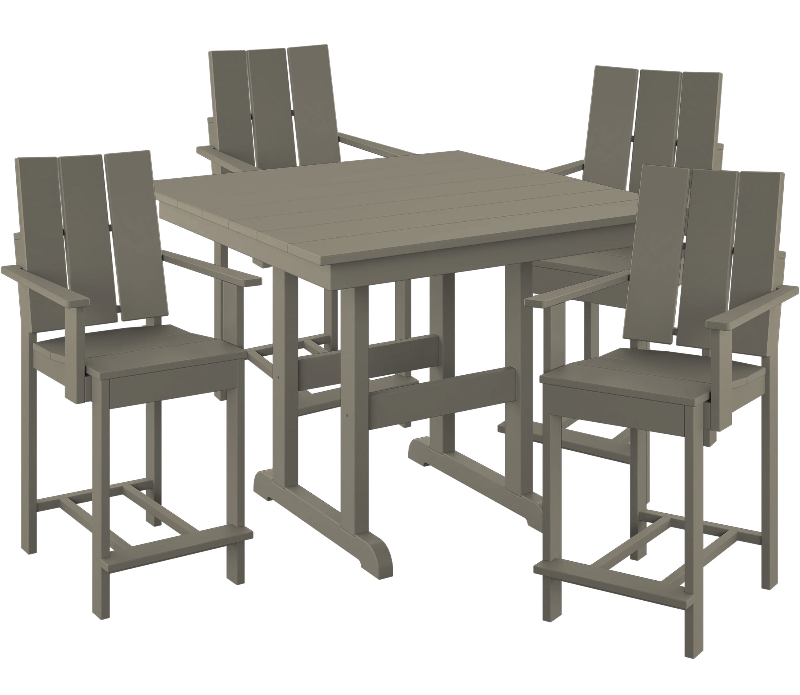 5-Piece Modern Adirondack Counter Set