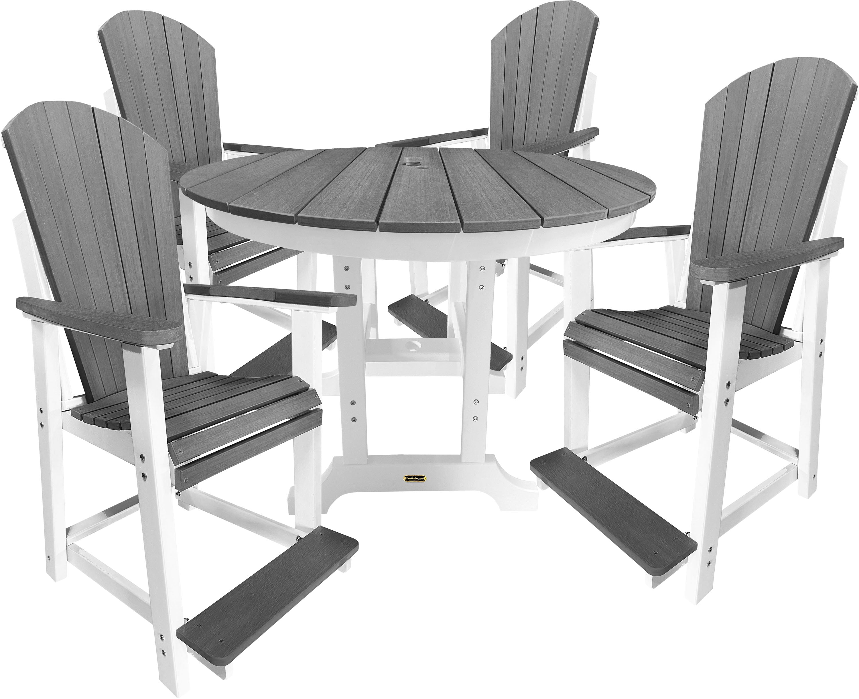 5-Piece Traditional Adirondack Counter Height Dining Table Set