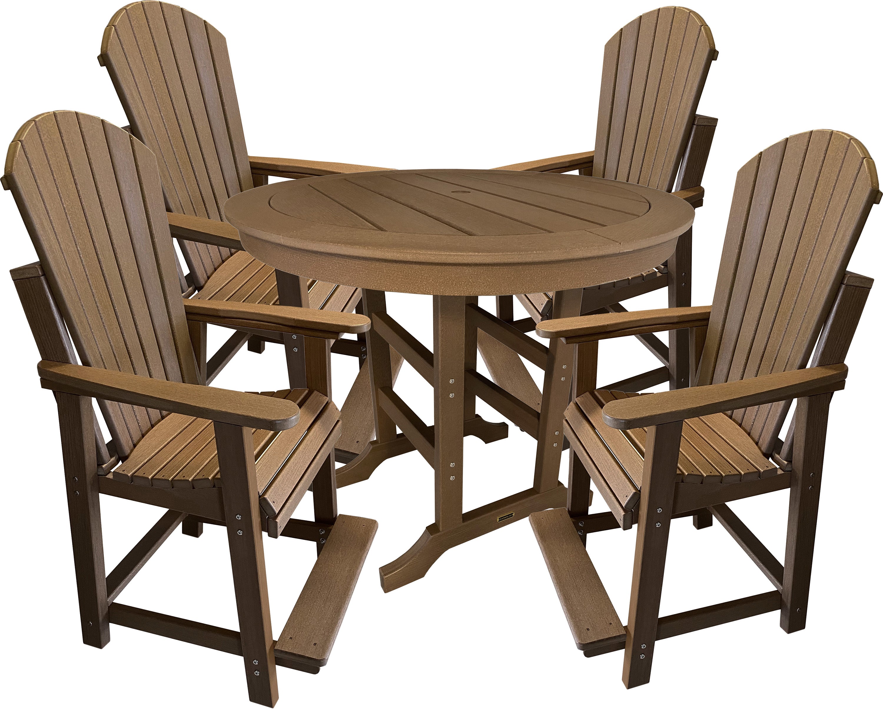 5-Piece Classic Adirondack Counter Height Dining Table Set