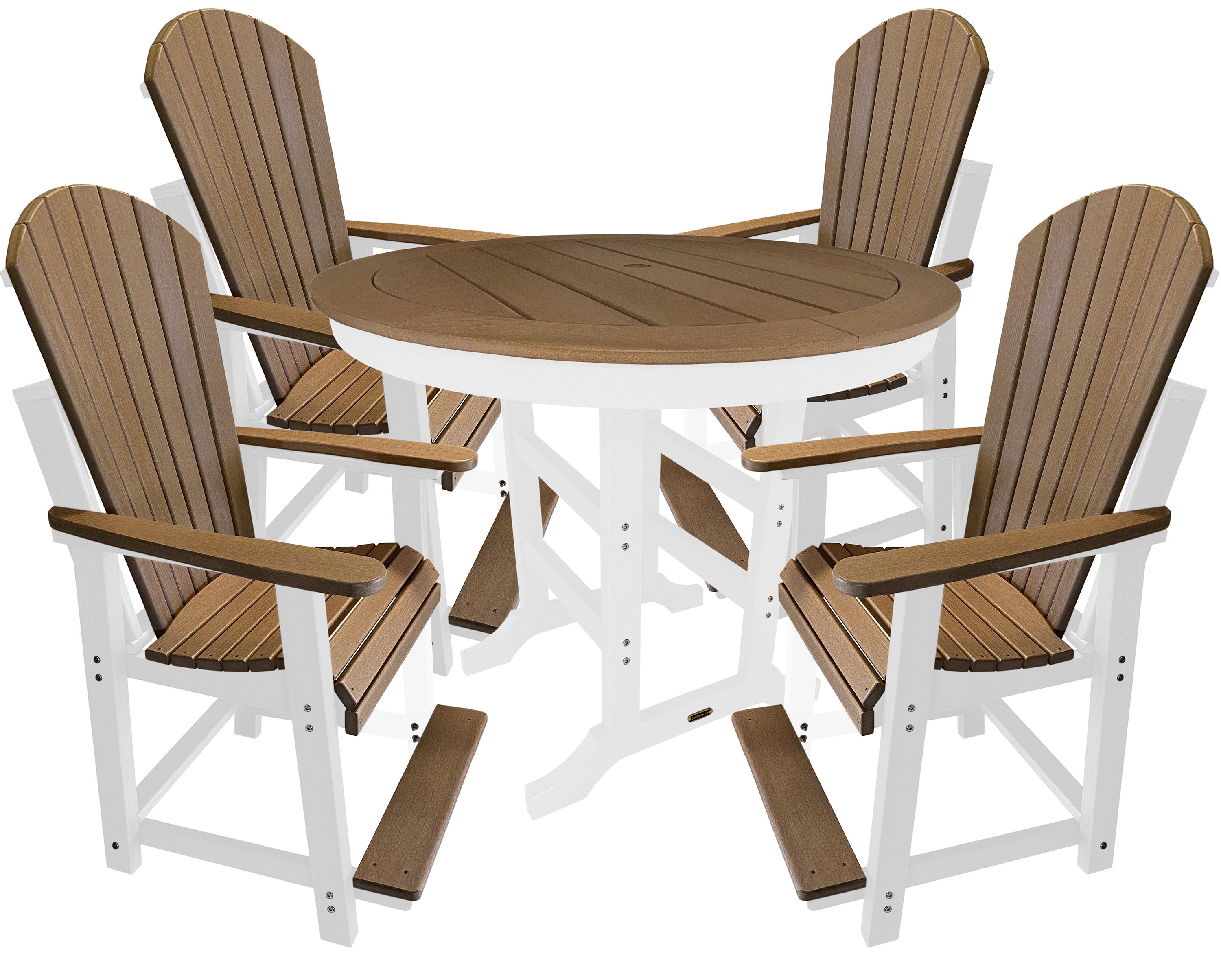 5-Piece Classic Adirondack Counter Height Dining Table Set