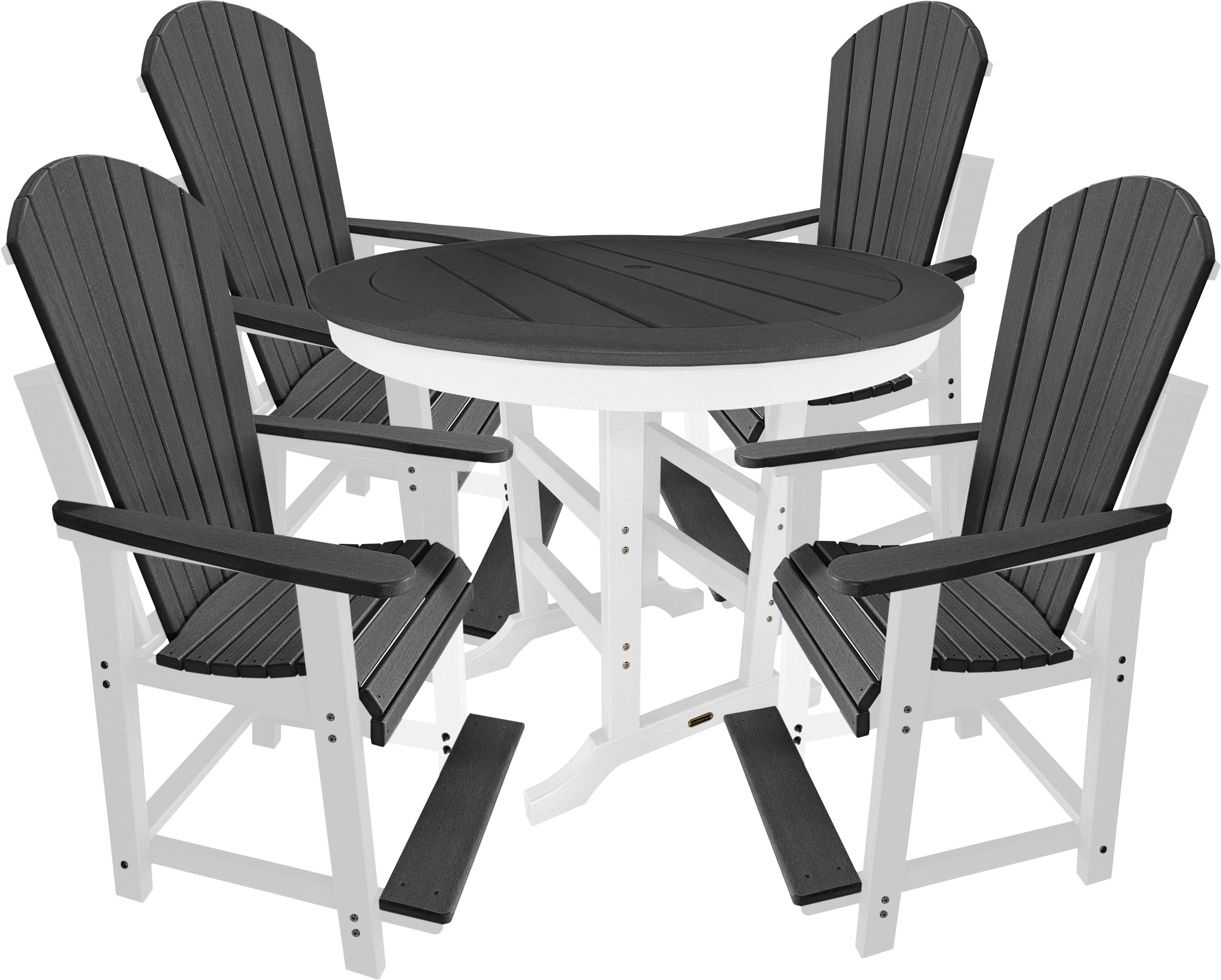 5-Piece Classic Adirondack Counter Height Dining Table Set