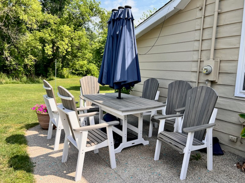7-Piece Traditional Adirondack Dining Table Set