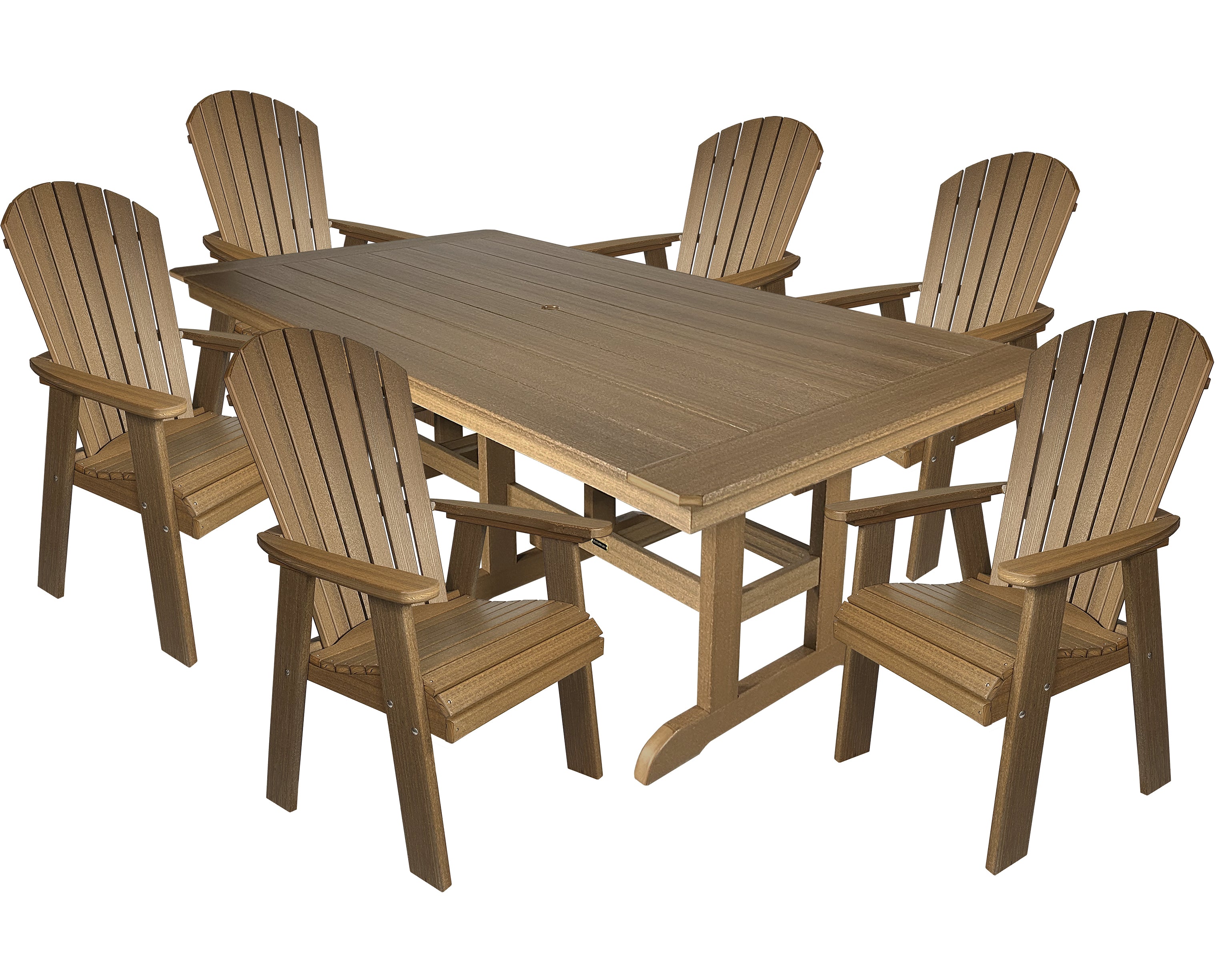 7-Piece Oceanview Adirondack Dining Set - Fully Assembled