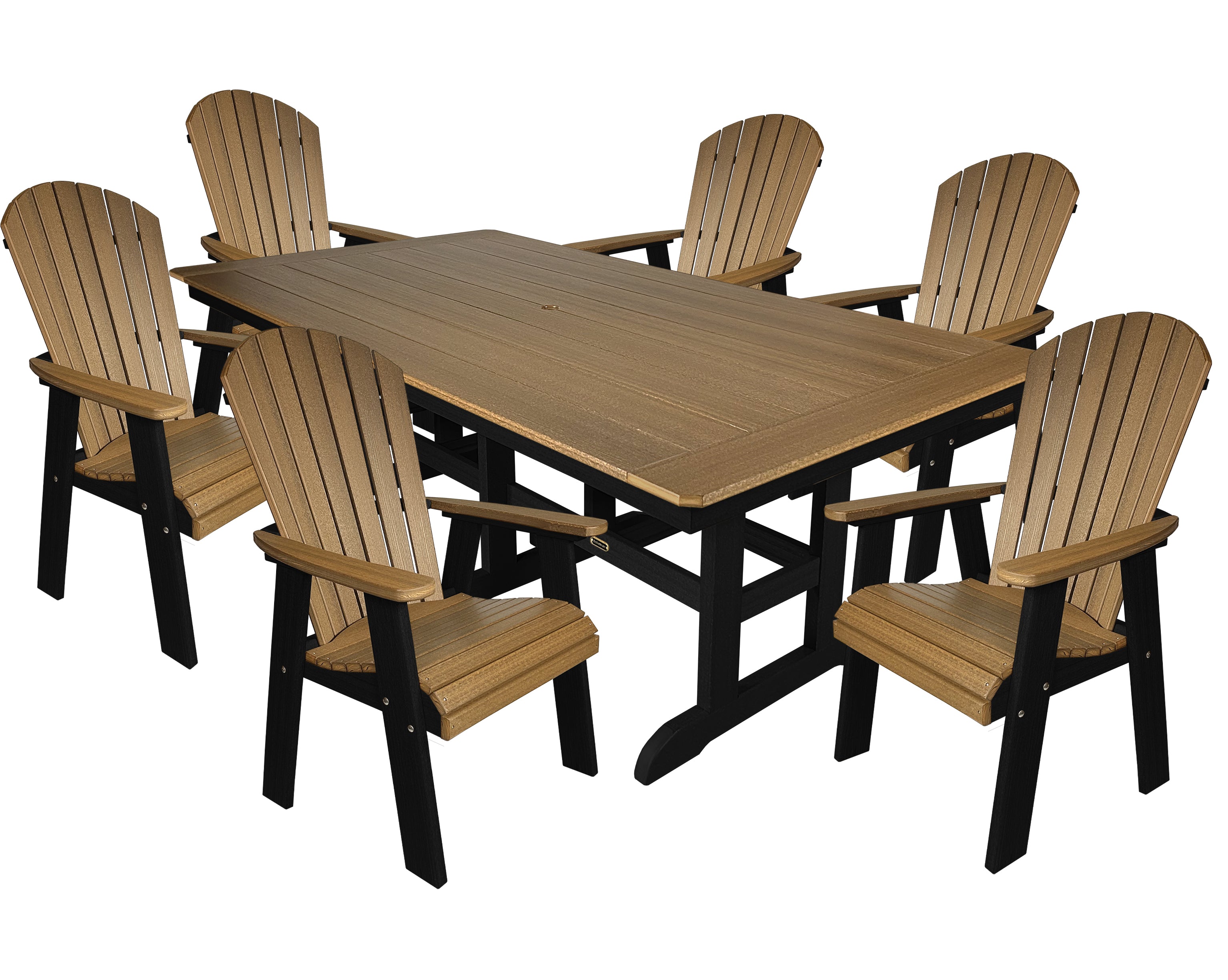 7-Piece Oceanview Adirondack Dining Set - Fully Assembled