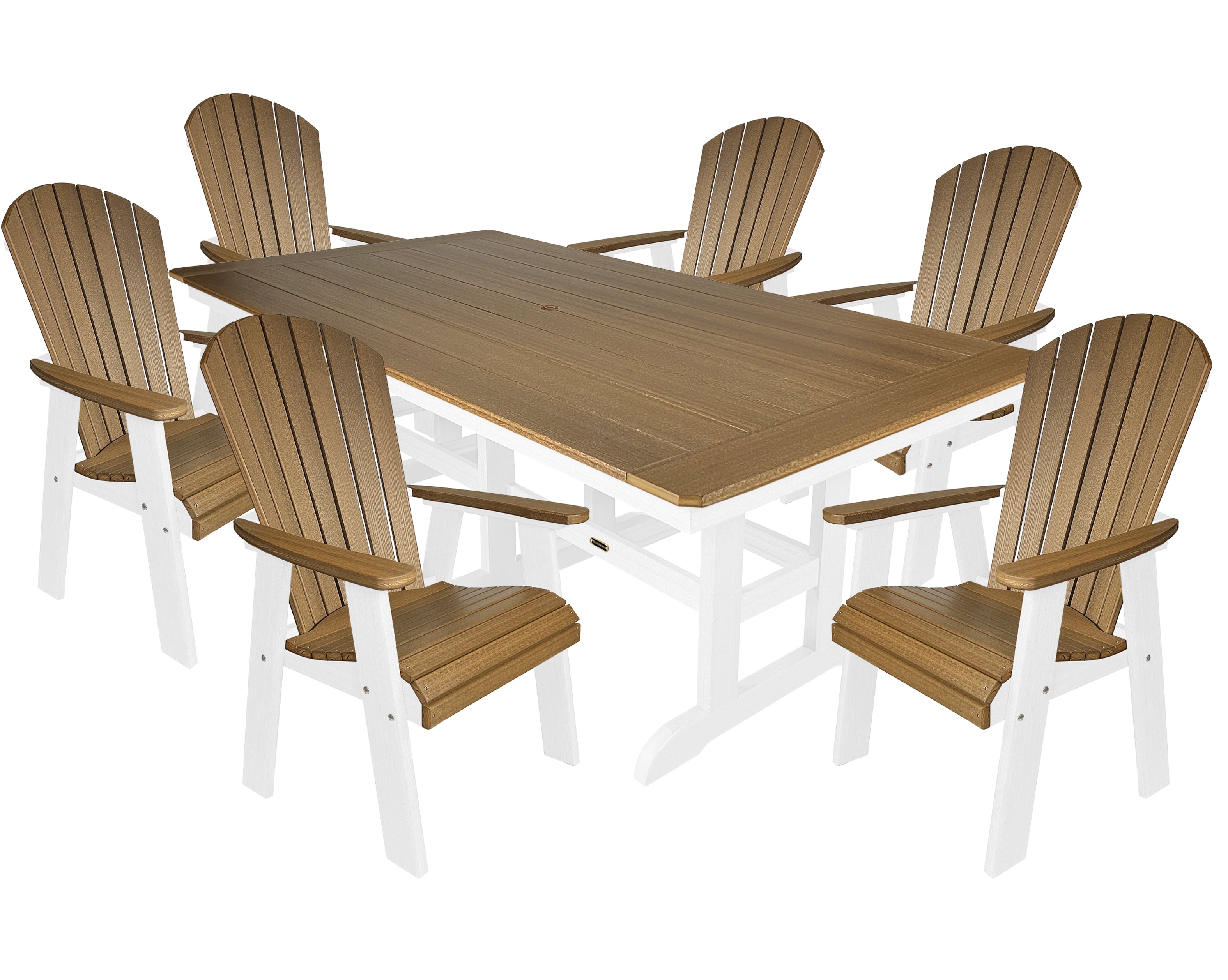7-Piece Oceanview Adirondack Dining Set - Fully Assembled