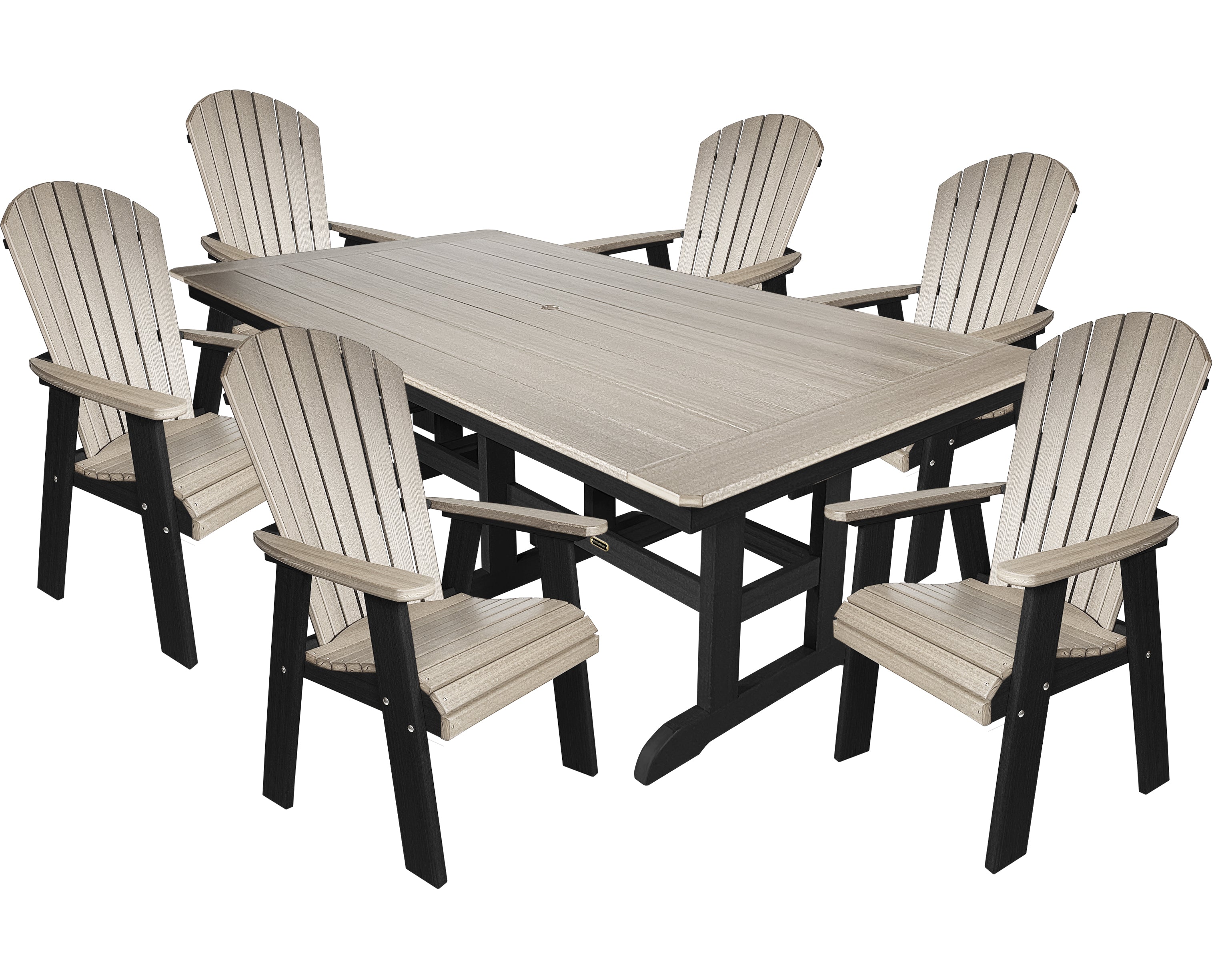 7-Piece Oceanview Adirondack Dining Set - Fully Assembled