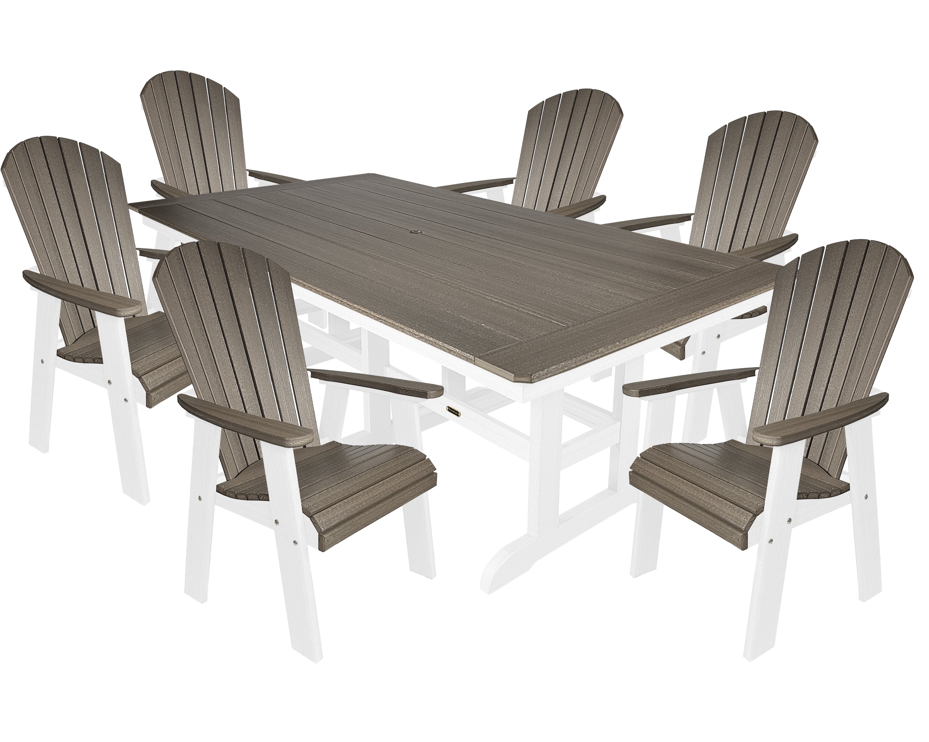 7-Piece Oceanview Adirondack Dining Set - Fully Assembled