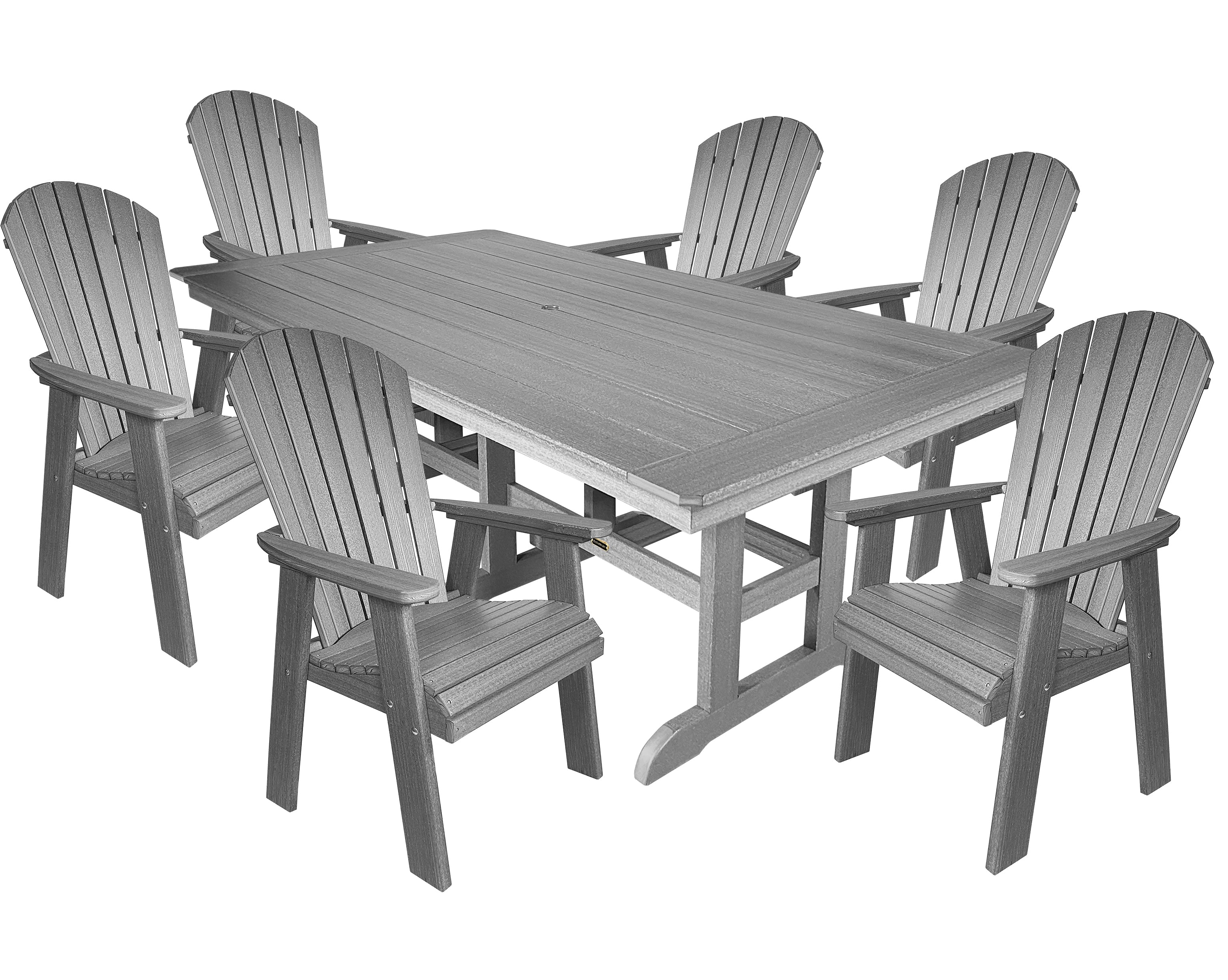 7-Piece Oceanview Adirondack Dining Set - Fully Assembled
