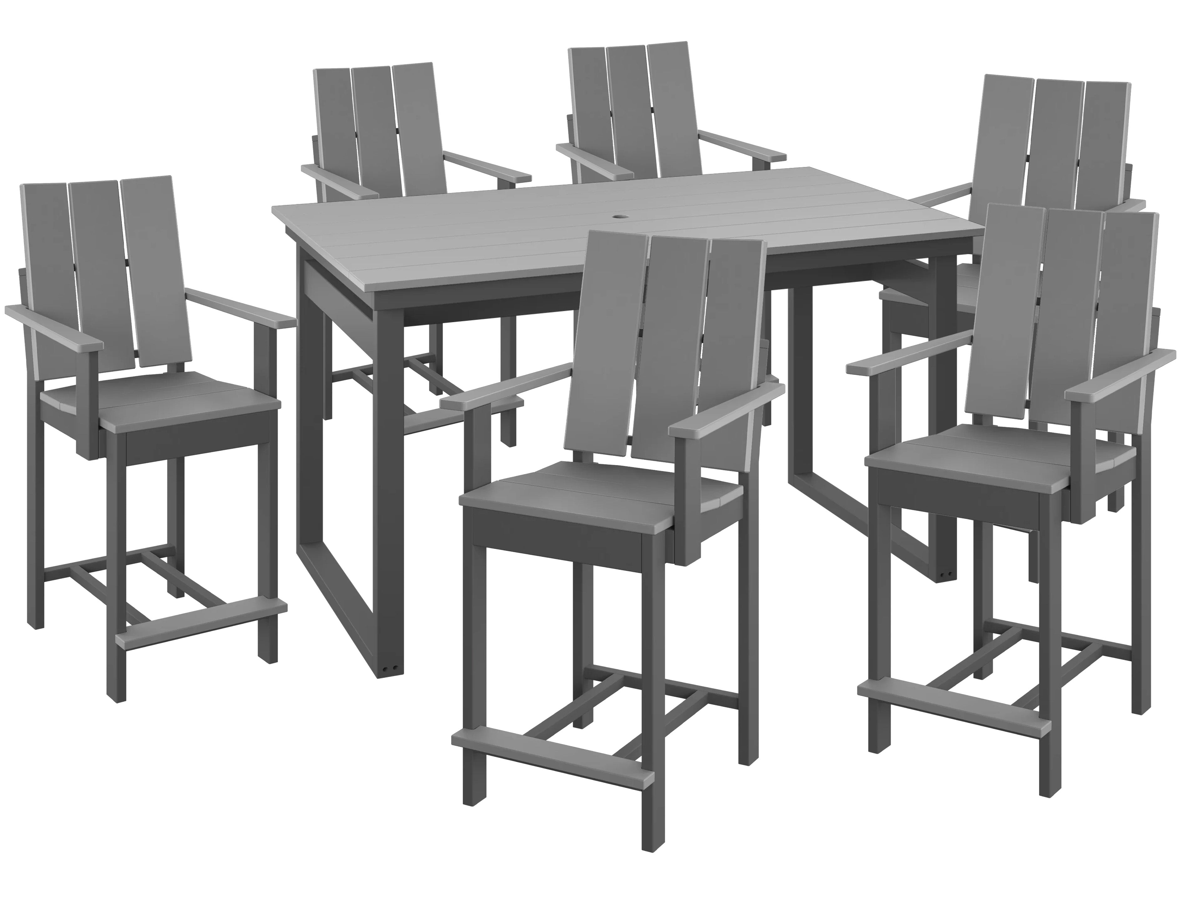 7-Piece Modern Adirondack Counter Set