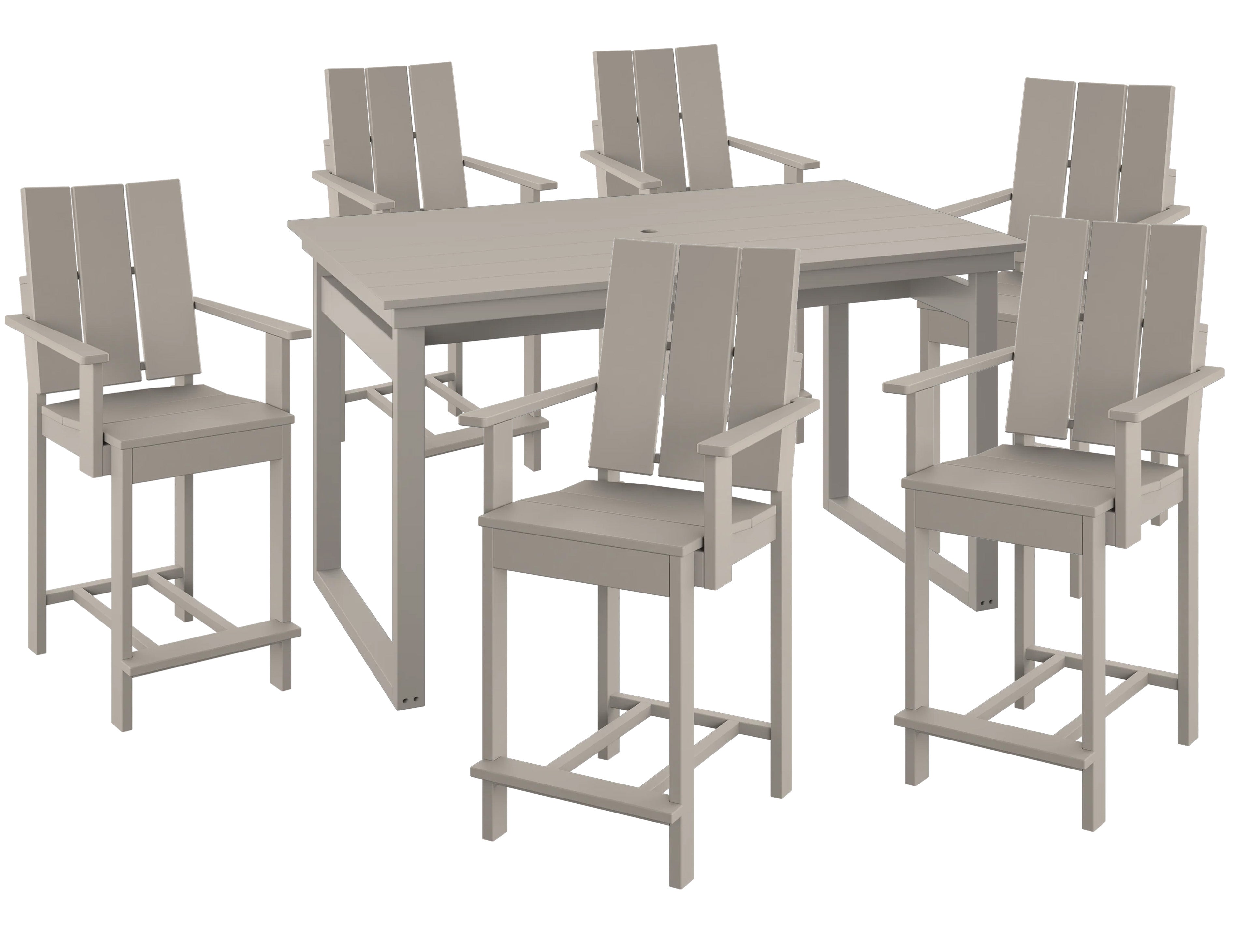 7-Piece Modern Adirondack Counter Set