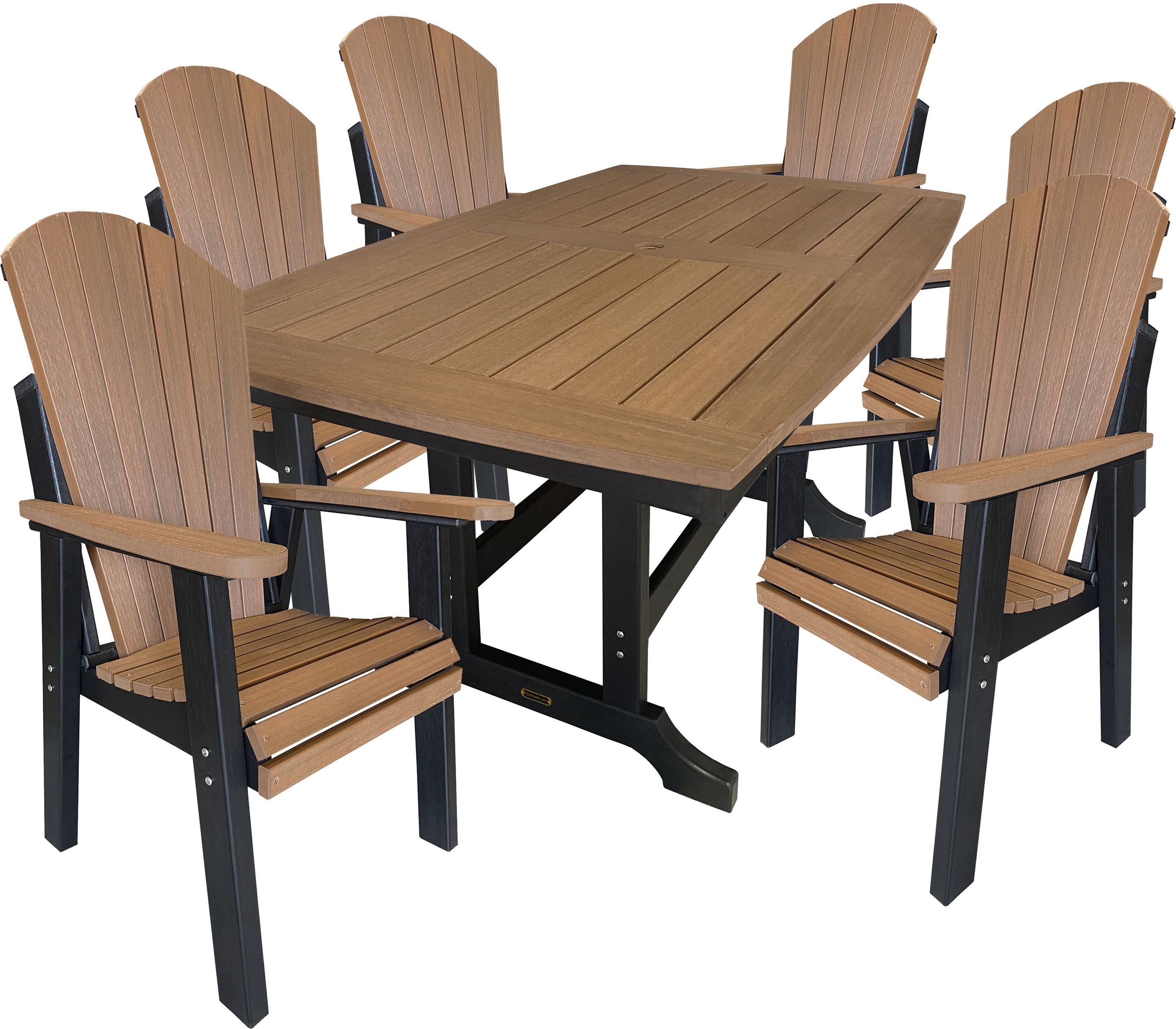 DURAWEATHER POLY® 7-Piece Traditional Adirondack Dining Table Set