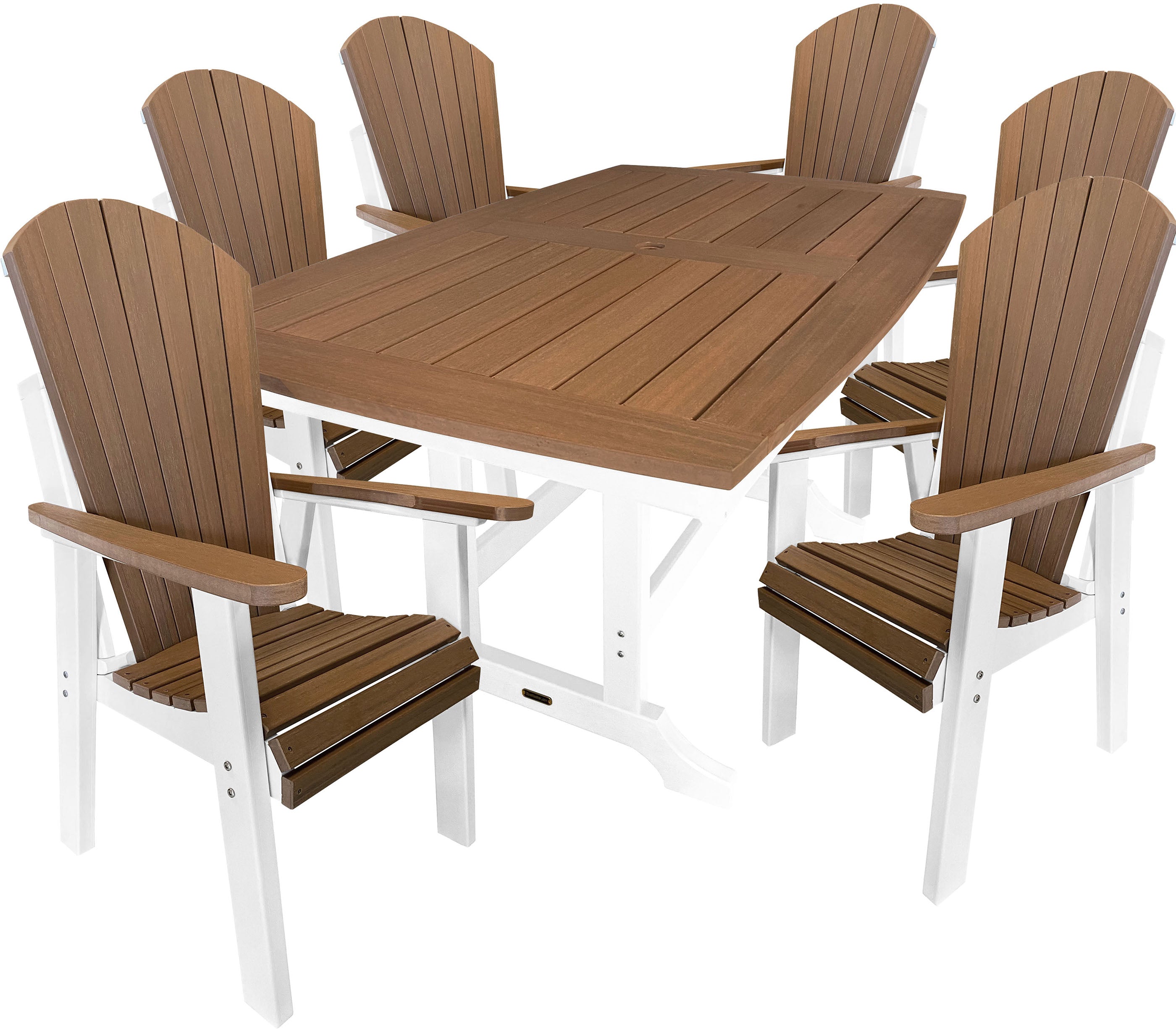 DURAWEATHER POLY® 7-Piece Traditional Adirondack Dining Table Set