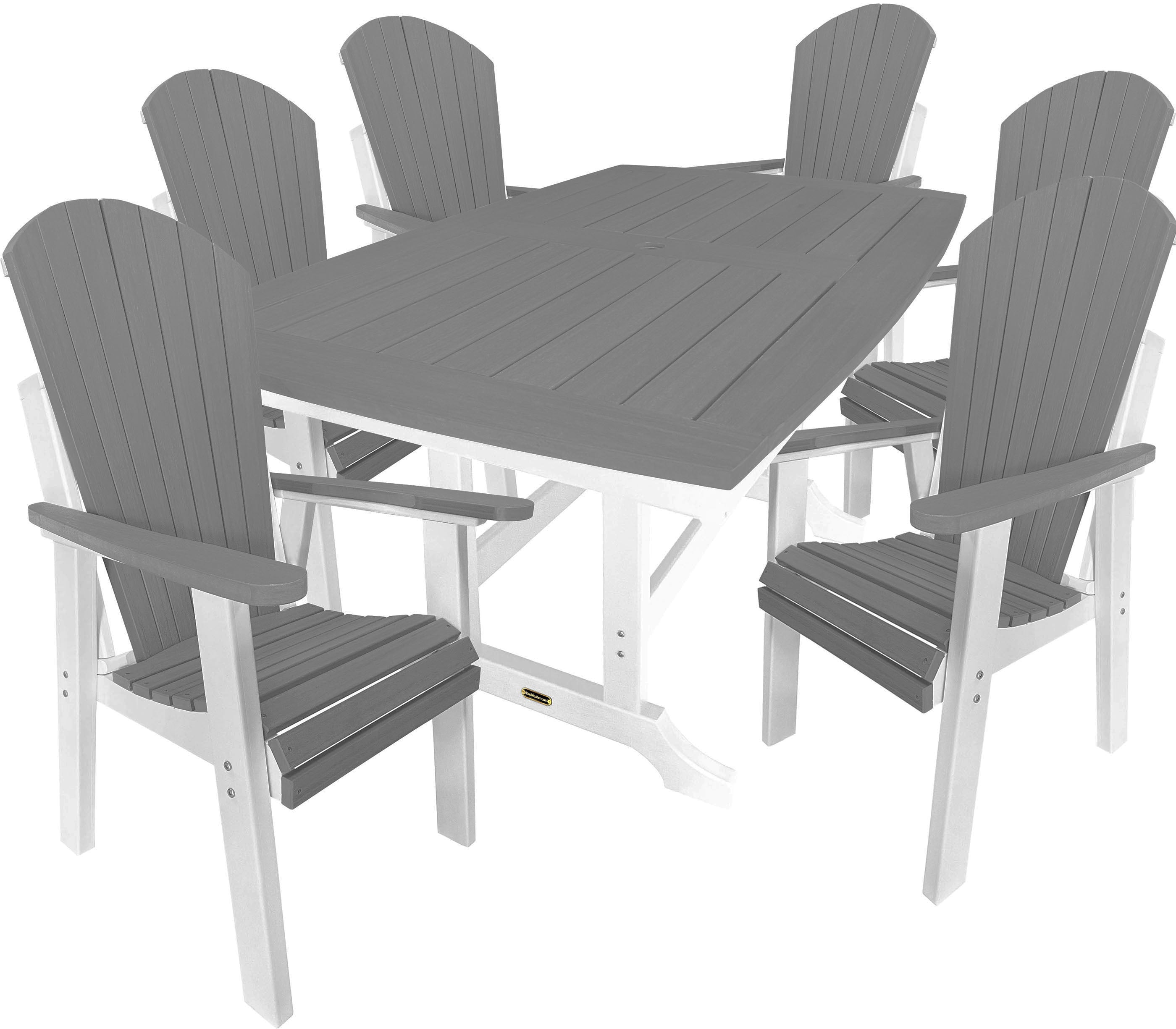 DURAWEATHER POLY® 7-Piece Traditional Adirondack Dining Table Set