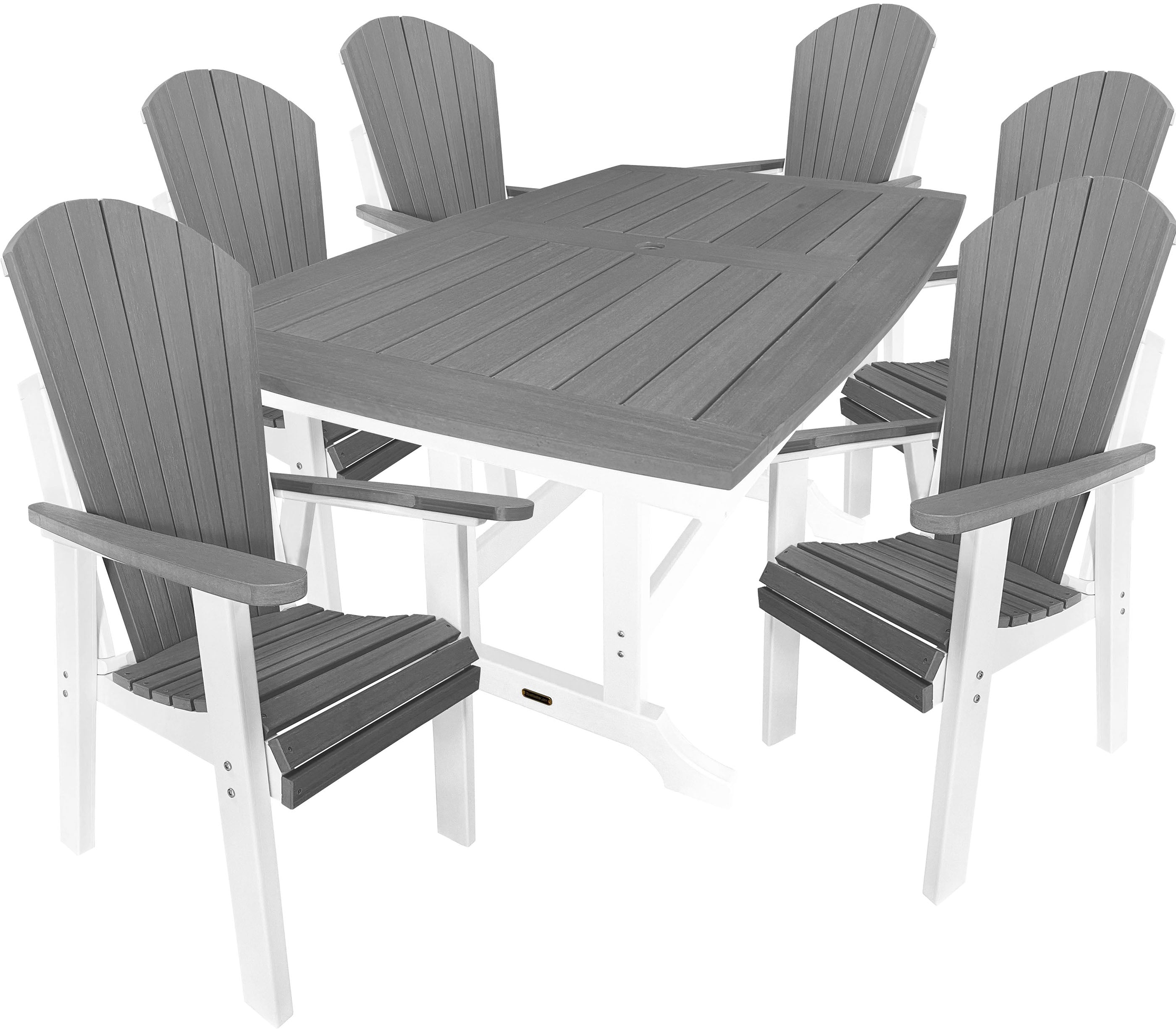 DURAWEATHER POLY® 7-Piece Traditional Adirondack Dining Table Set