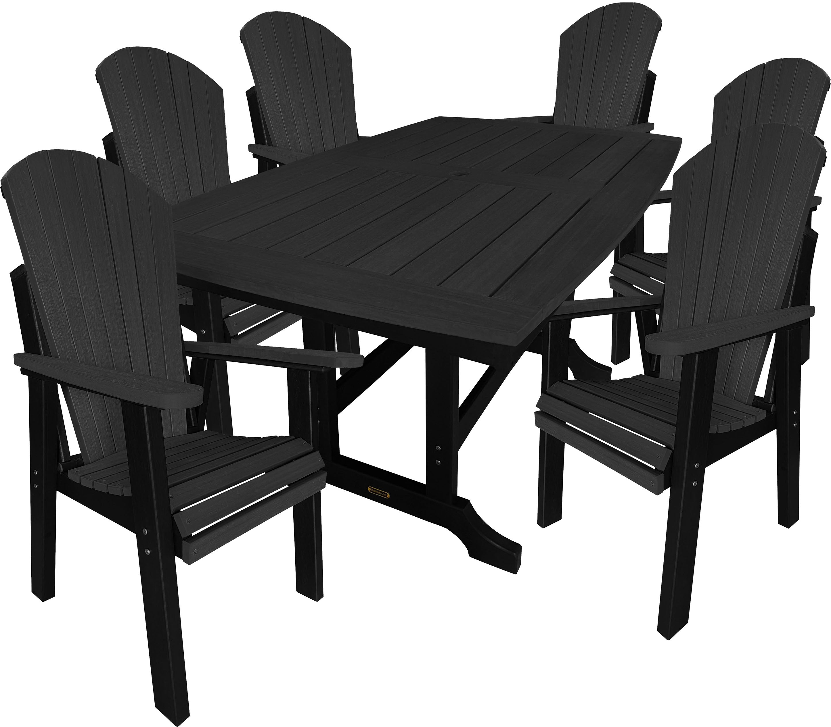 DURAWEATHER POLY® 7-Piece Traditional Adirondack Dining Table Set