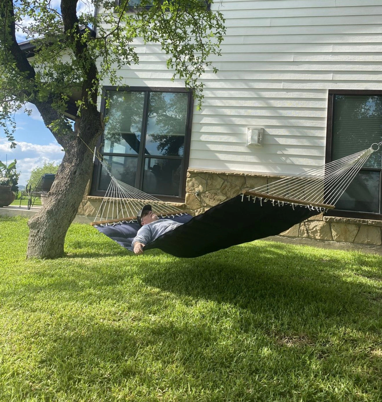 Hammock with Detachable Pillow in Sunbrella Fabrics