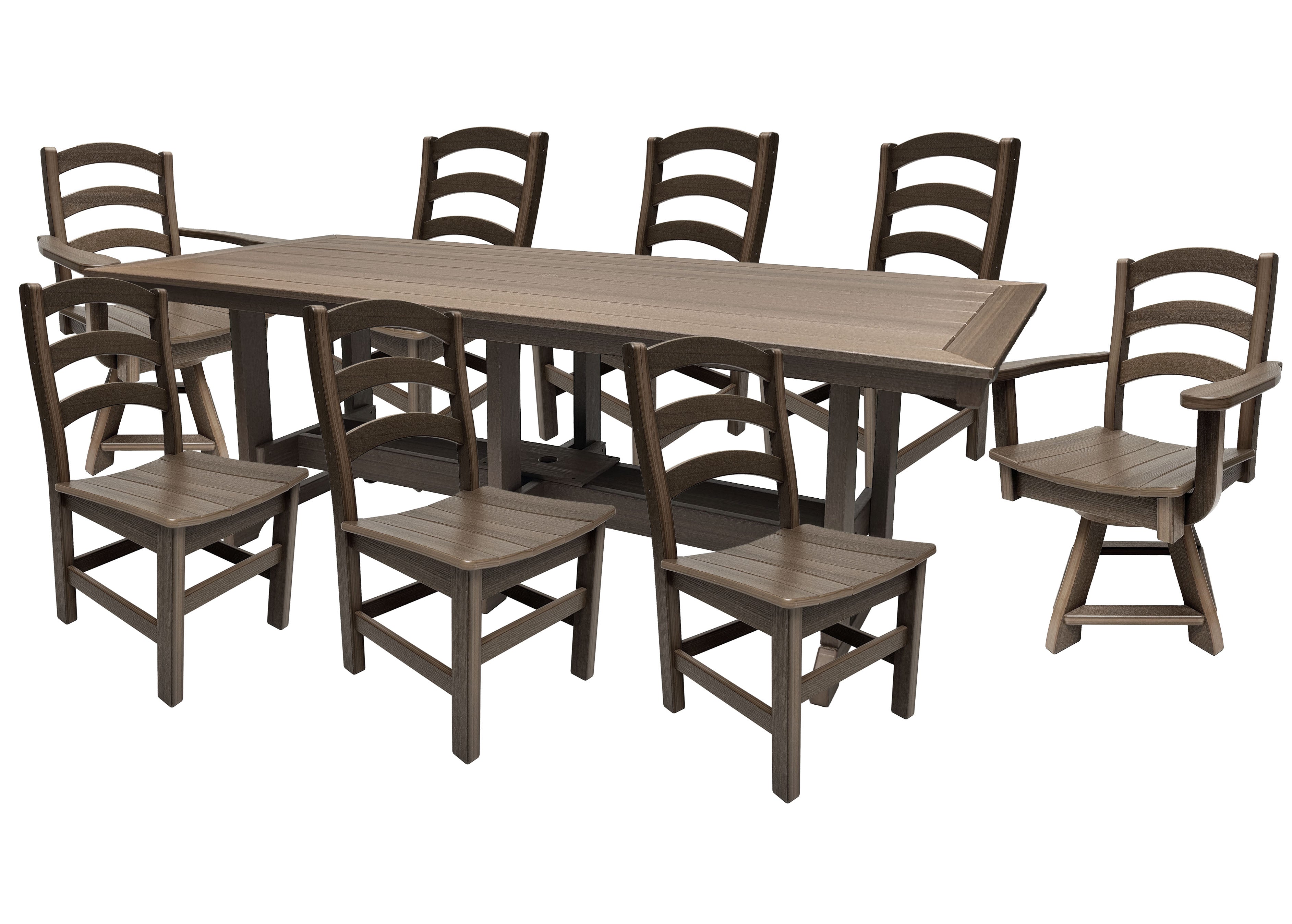 9-Piece Gardenia Dining Set With Two Swivel Chairs