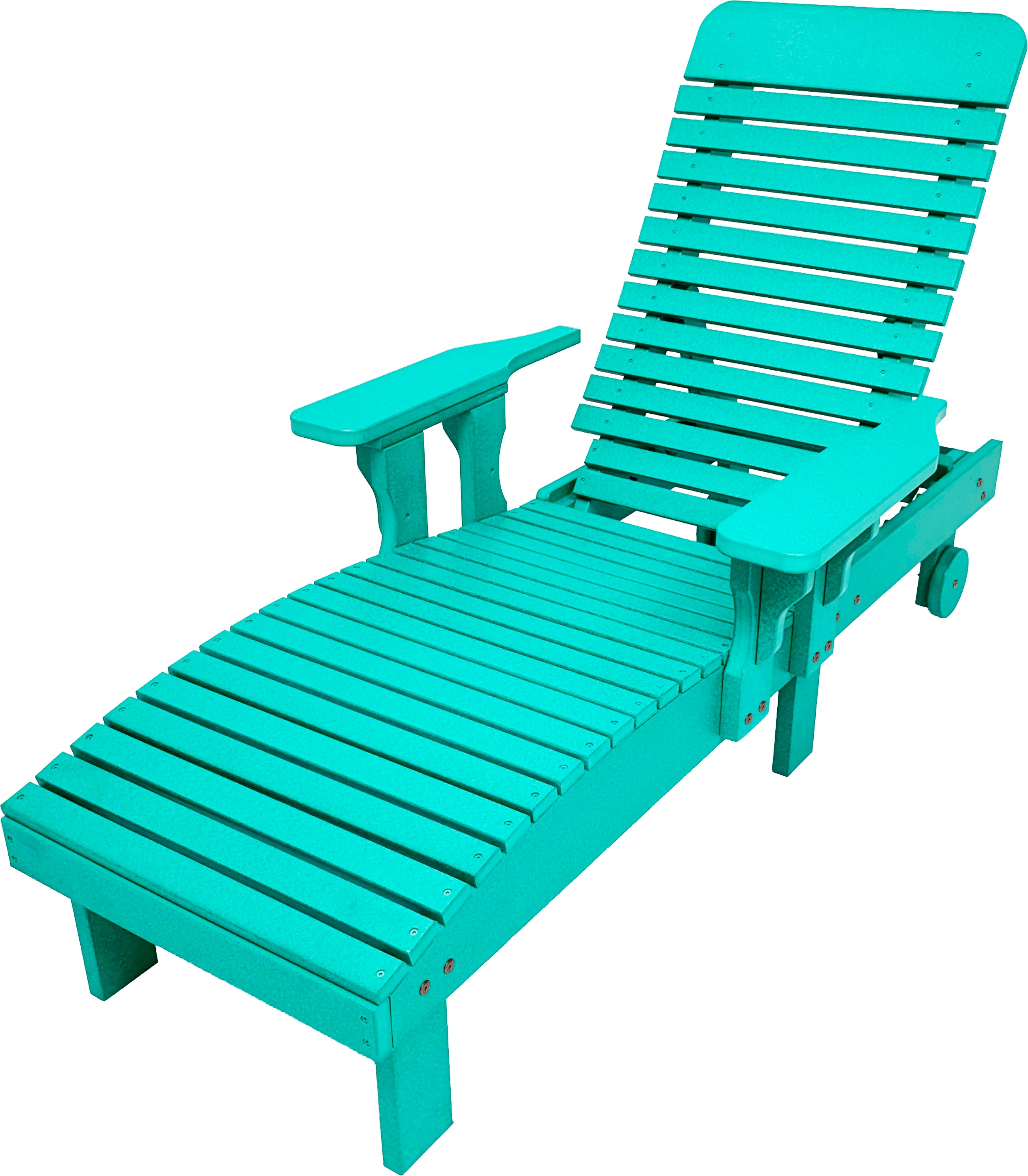 Traditional Chaise Lounge With Wheels And Adjustable Back