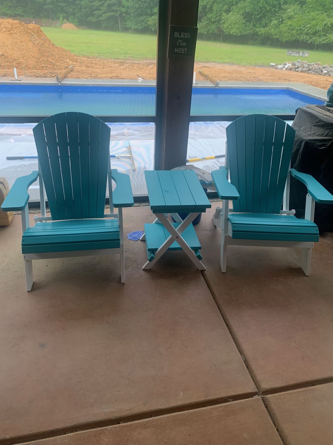 Folding Adirondack Chairs Set of 4 King-Size