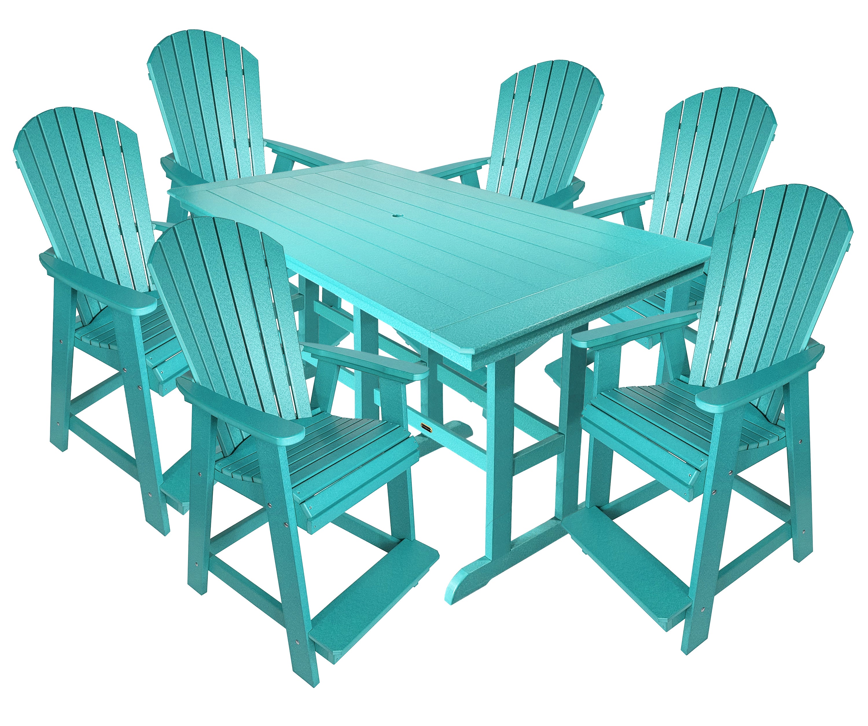 7-Piece Oceanview Adirondack Counter Set - Fully Assembled