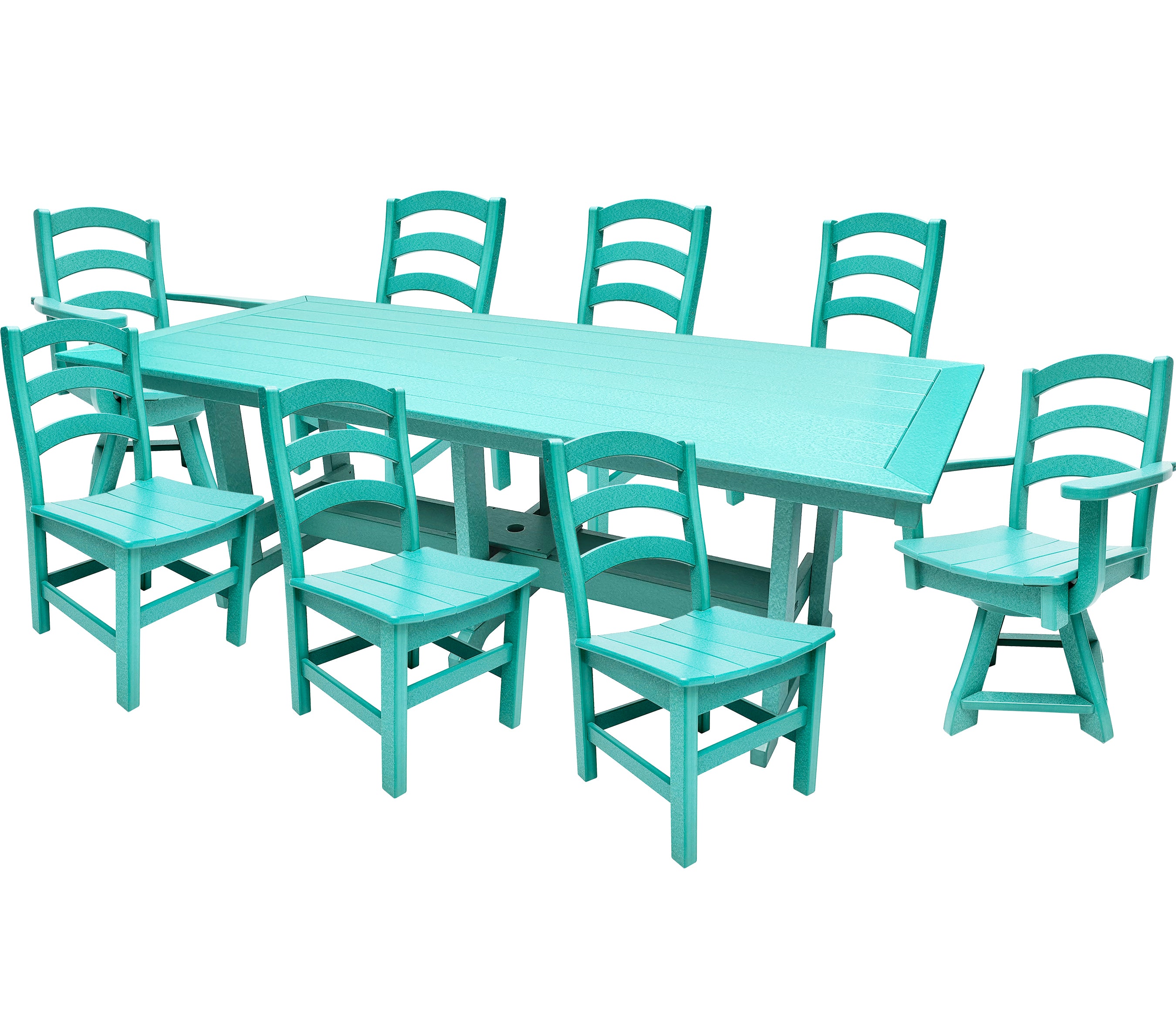 9-Piece Gardenia Dining Set With Two Swivel Chairs