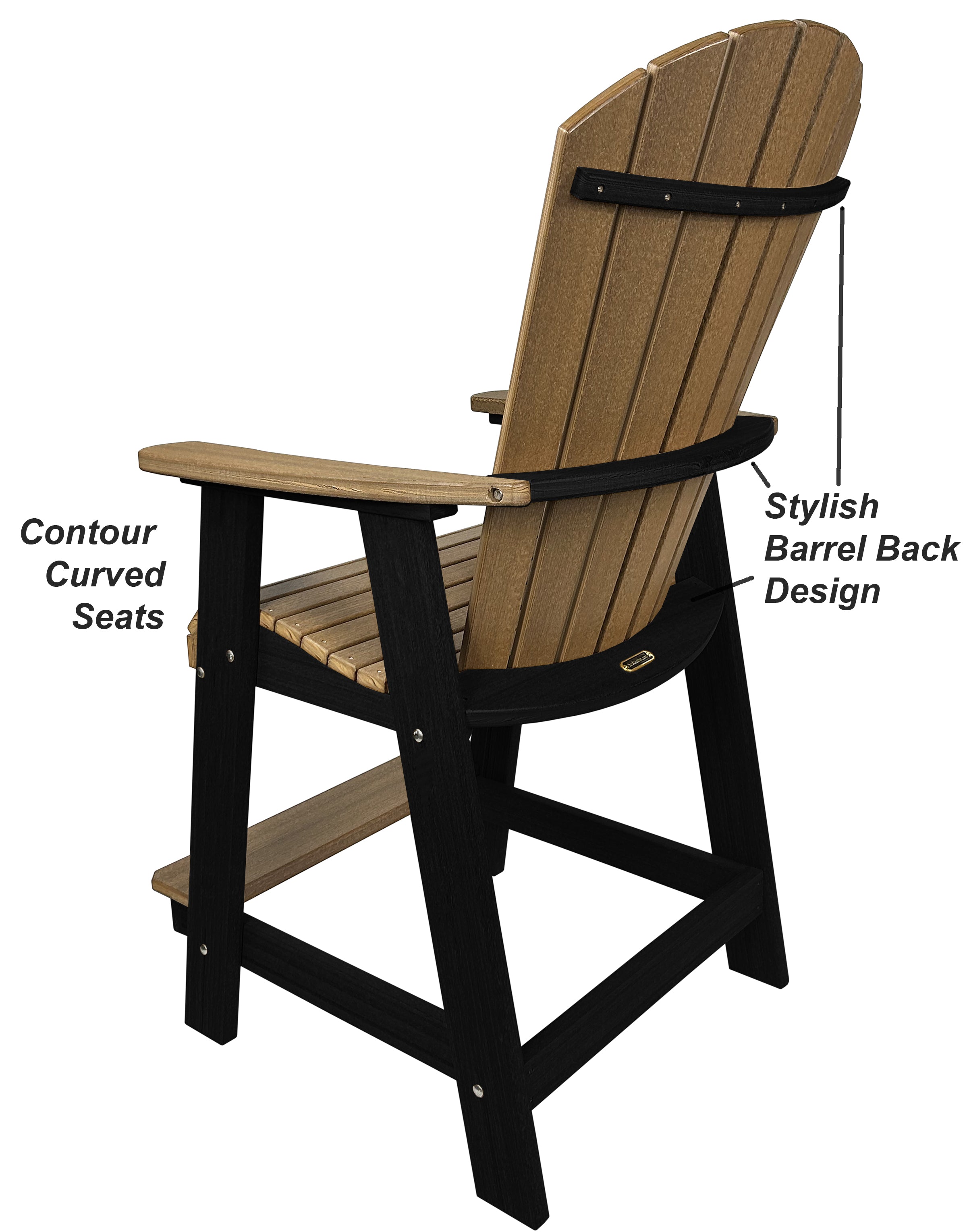 Oceanview Adirondack Counter Chair