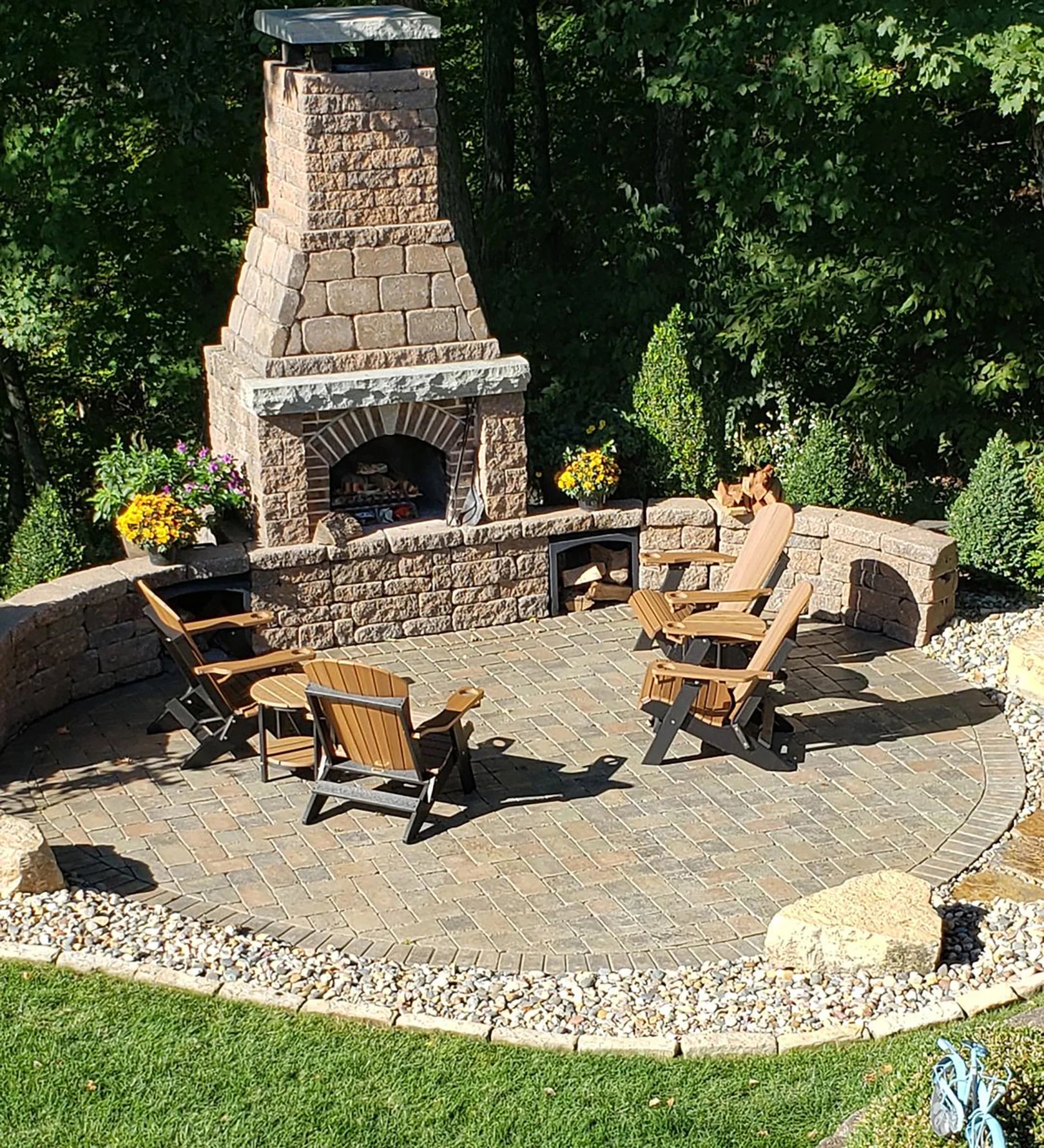 DuraWeather Poly® Premium King Size Folding Adirondack Chair with Built-in Cup Holders