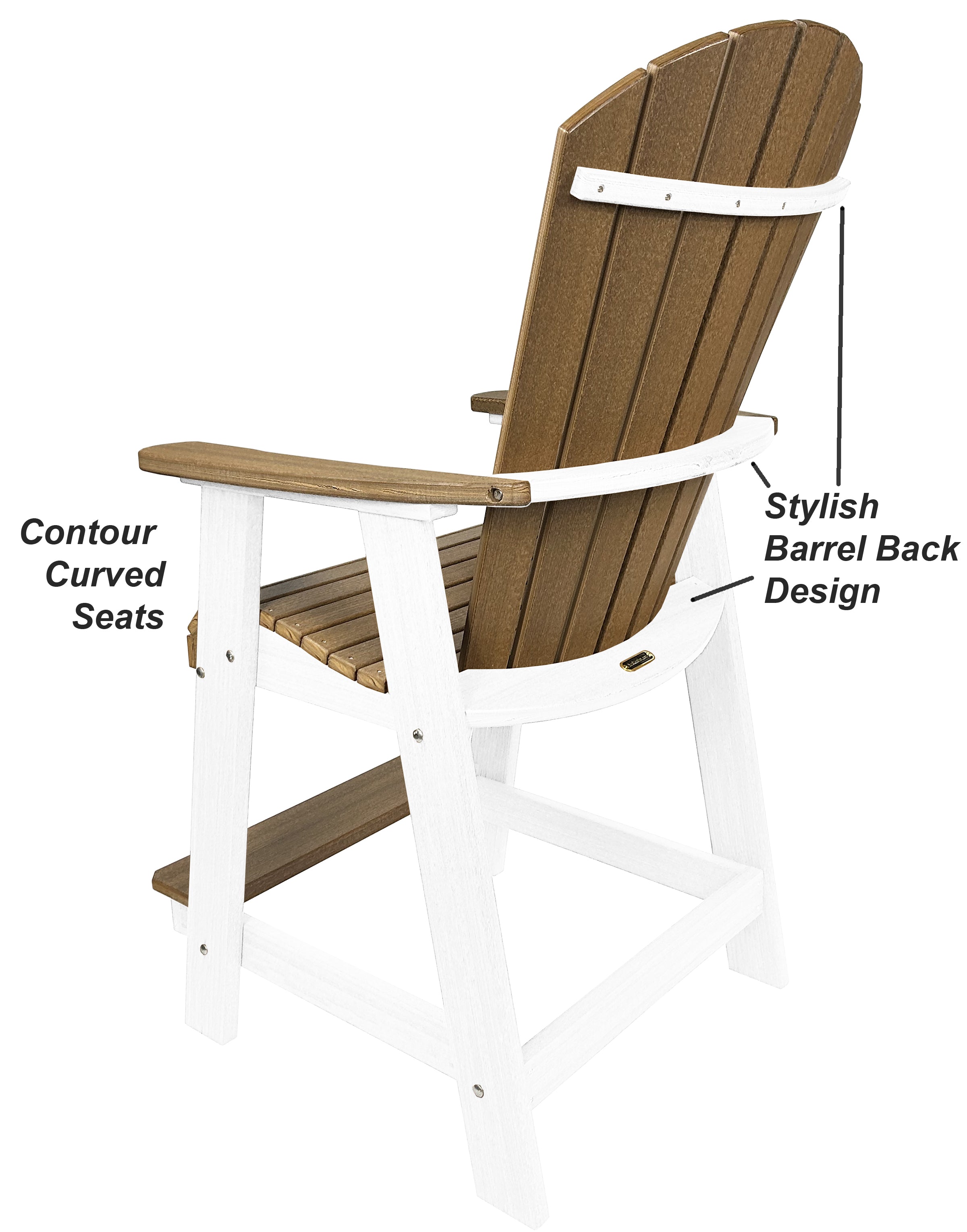 Oceanview Adirondack Counter Chair