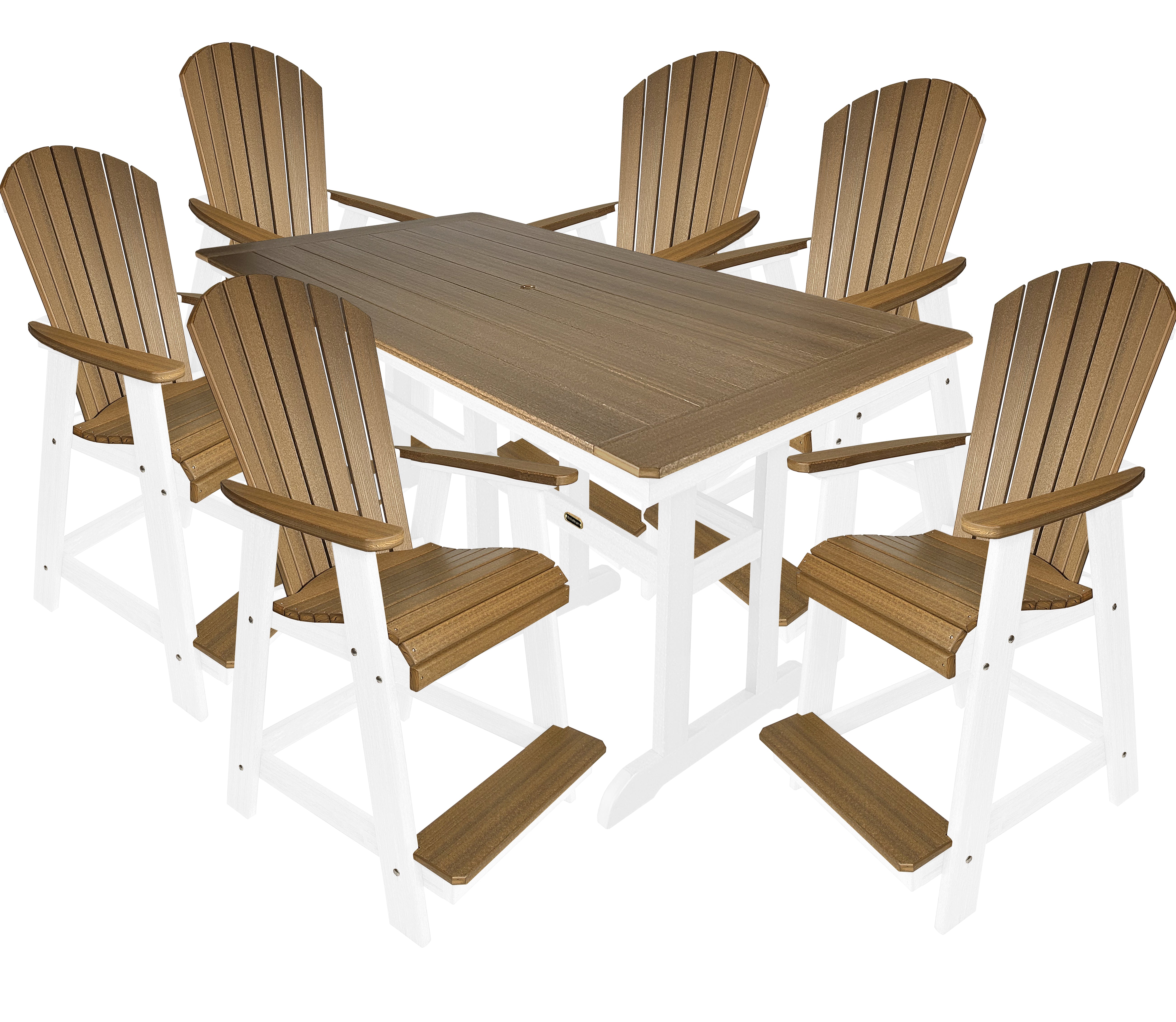 7-Piece Oceanview Adirondack Counter Set - Fully Assembled