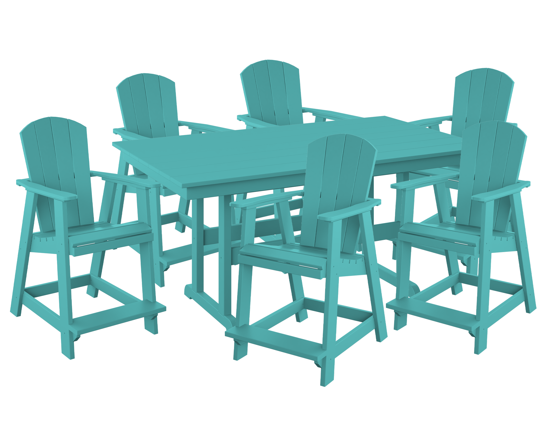 DURAWEATHER POLY® 7-Piece Yorkshire Adirondack Counter Set