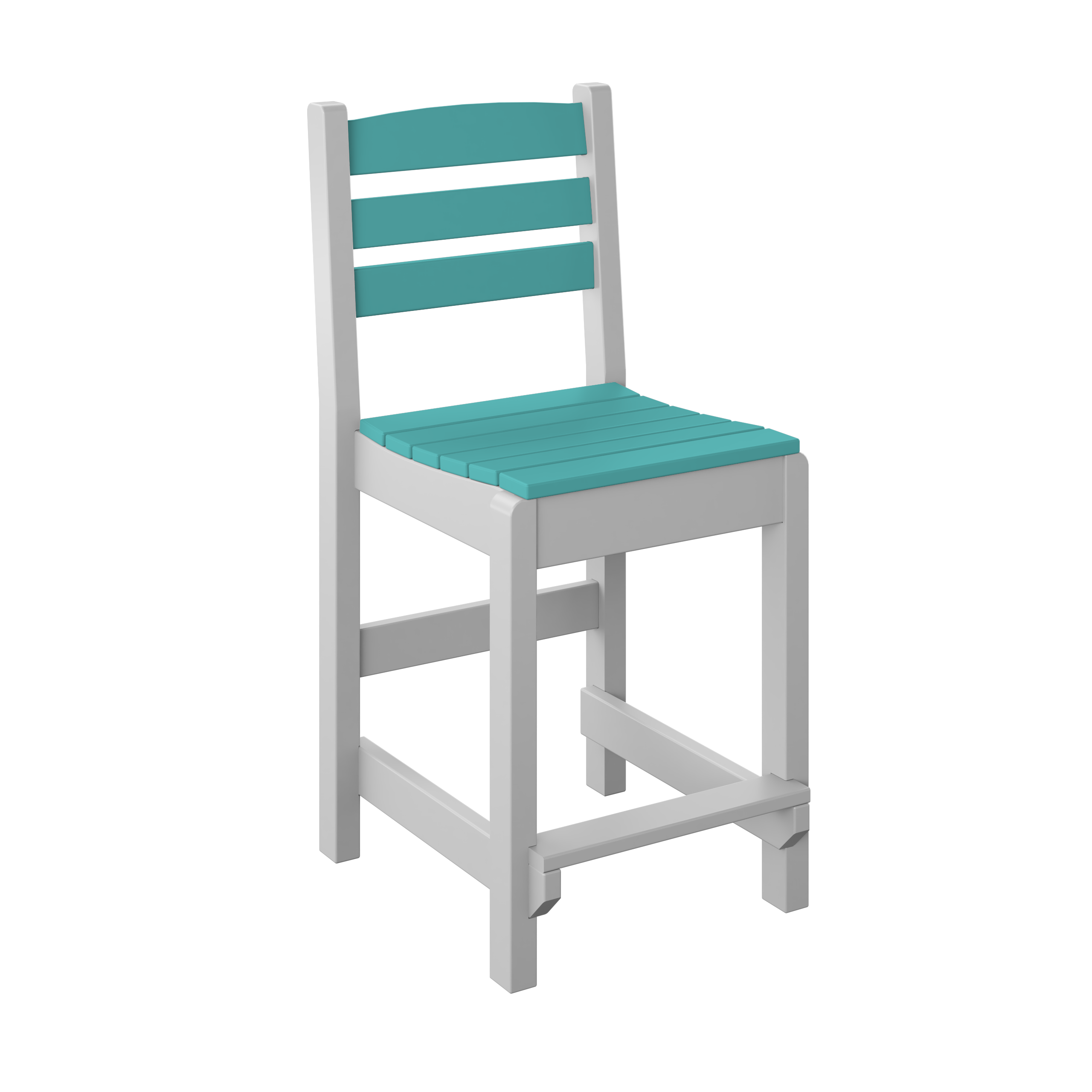 DURAWEATHER POLY® 5-Piece 38” Farmhouse Counter Set Two Side Chairs Two Arm Chairs