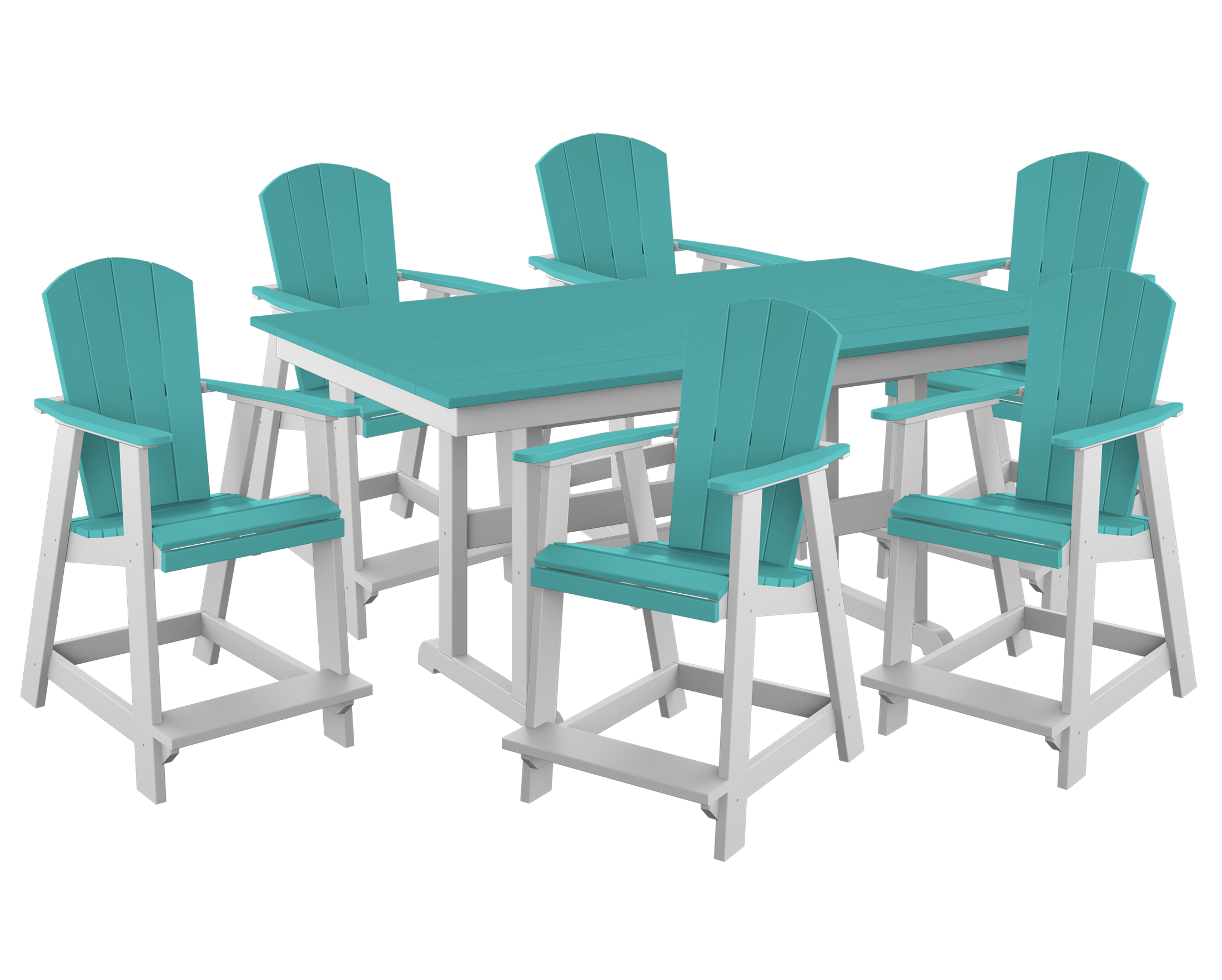 DURAWEATHER POLY® 7-Piece Yorkshire Adirondack Counter Set