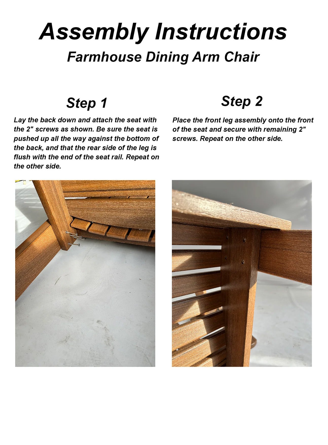 7-Piece Farmhouse Adirondack Dining Table Set With 2 Arm Chairs And 4 Side Chairs