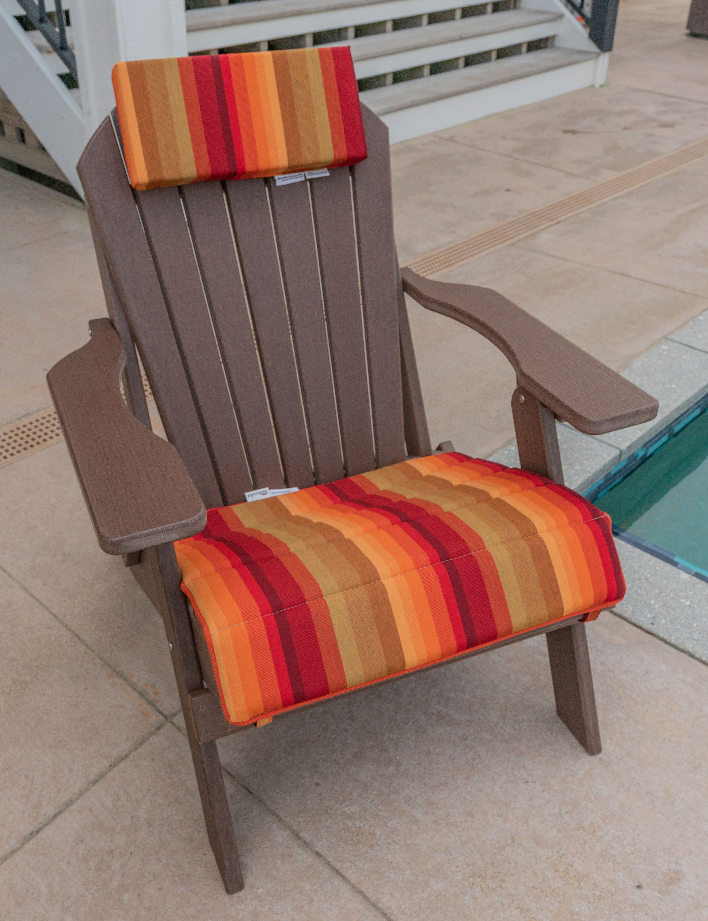 Folding And Stationary Adirondack Chair Seat Cushions Sunbrella® Fabric (18 Colors Options!)