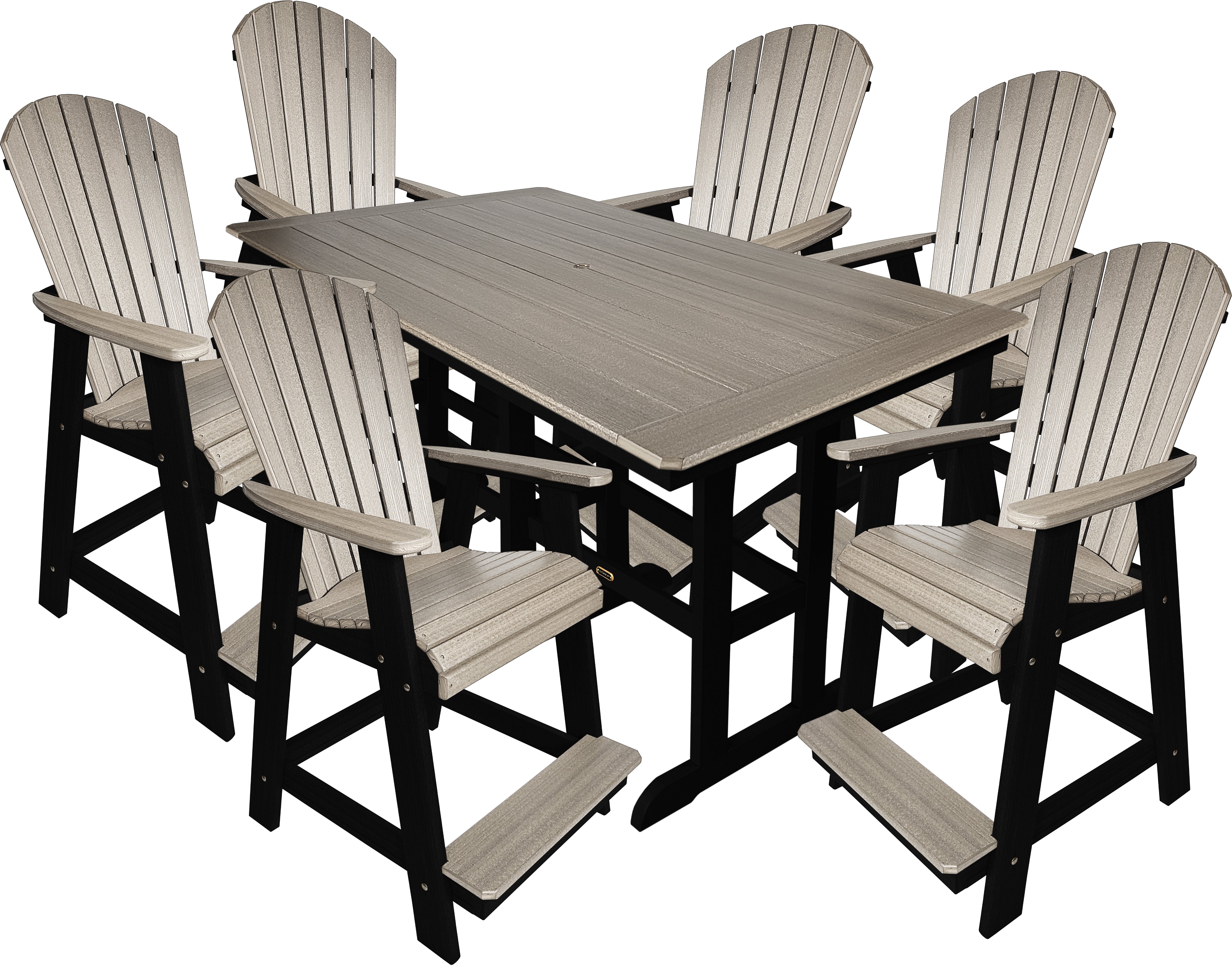 7-Piece Oceanview Adirondack Counter Set - Fully Assembled