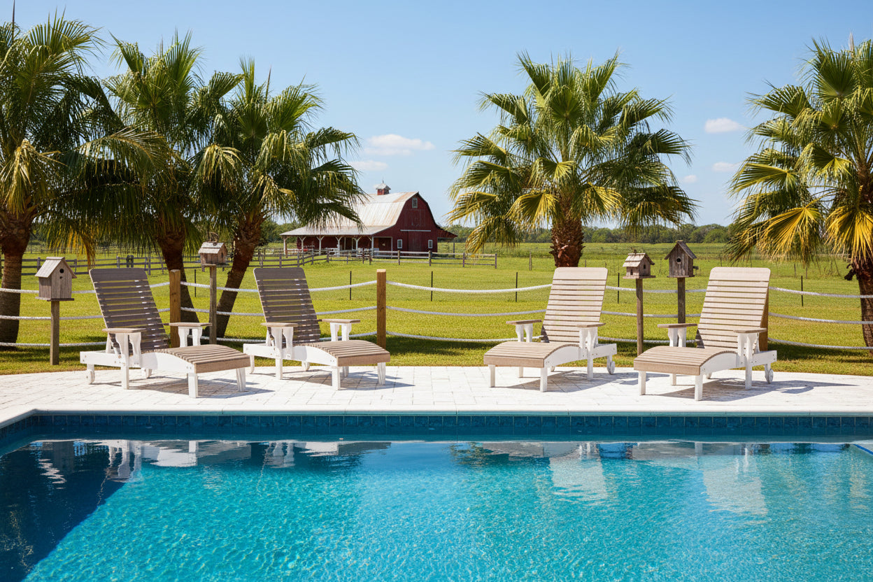 Traditional Chaise Lounge With Wheels And Adjustable Back