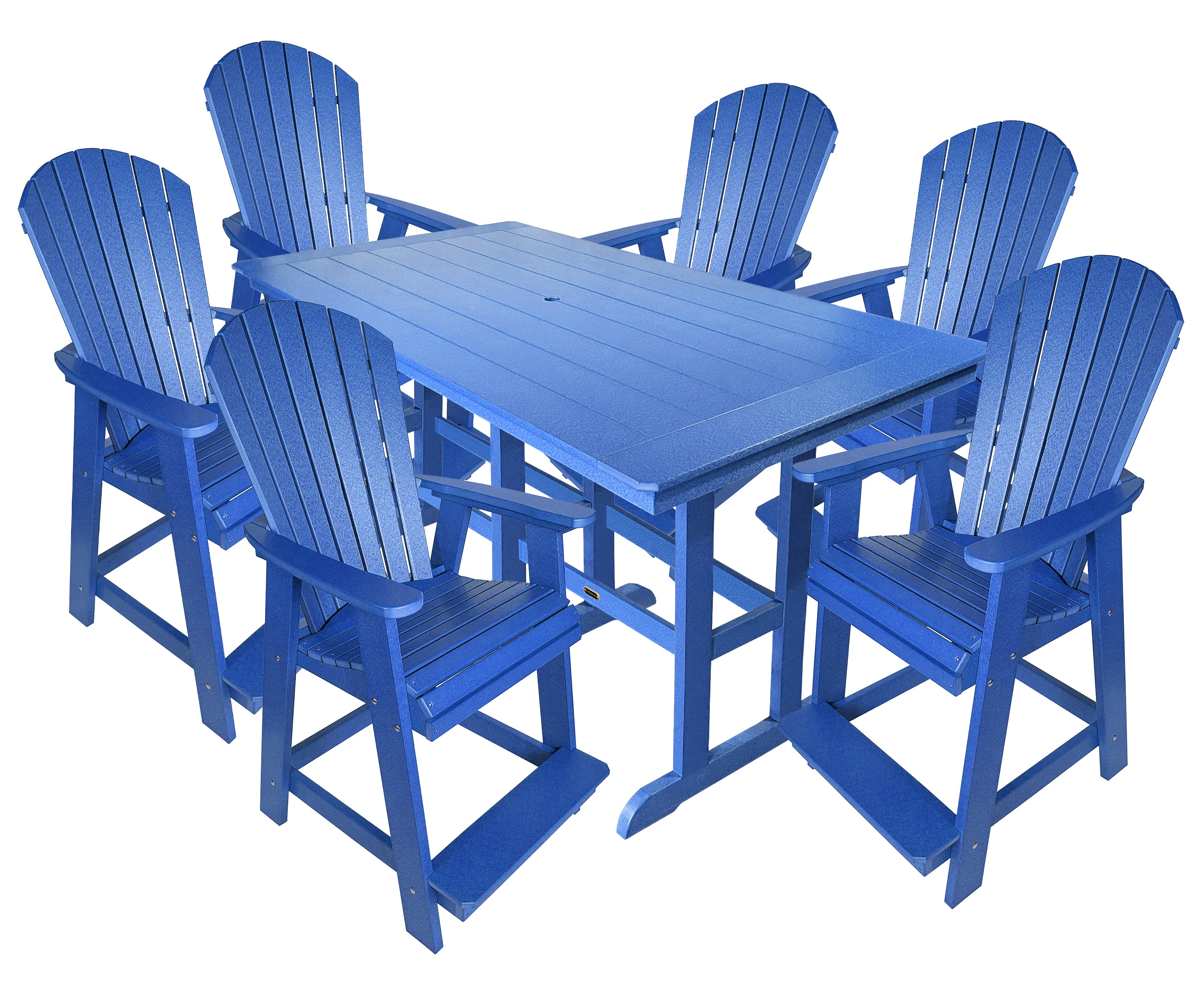 7-Piece Oceanview Adirondack Counter Set - Fully Assembled