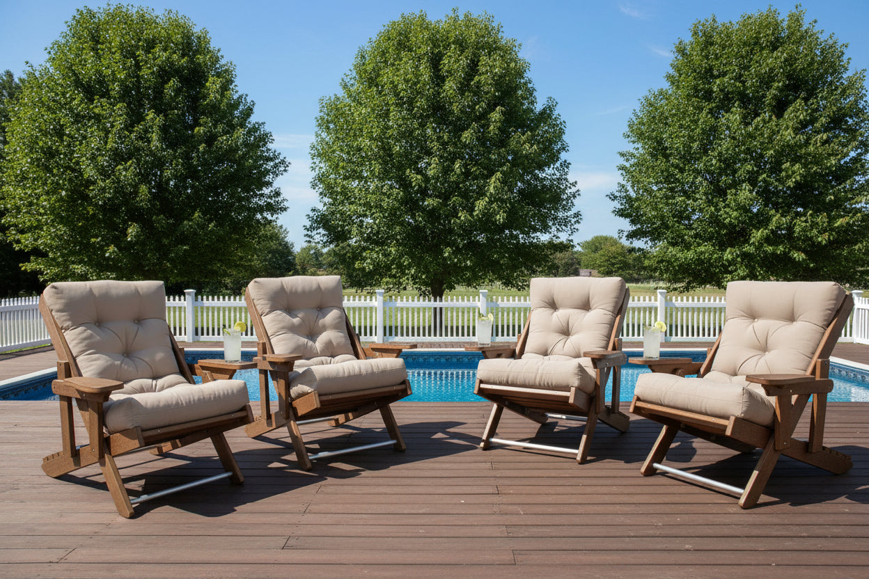 Original Cloud Comfort Folding & Reclining Chair (Wood Grain Texture)