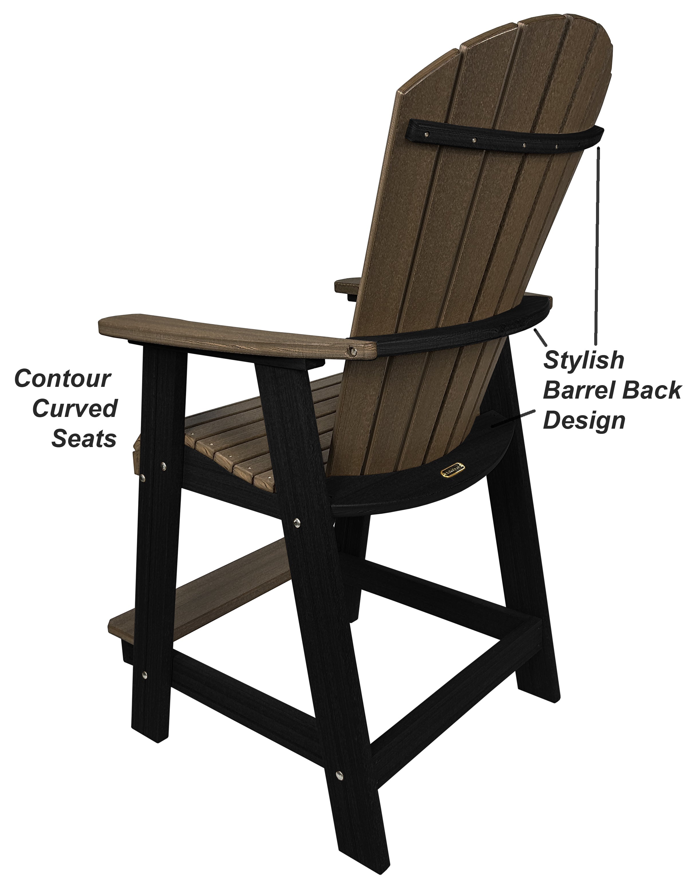 Oceanview Adirondack Counter Chair