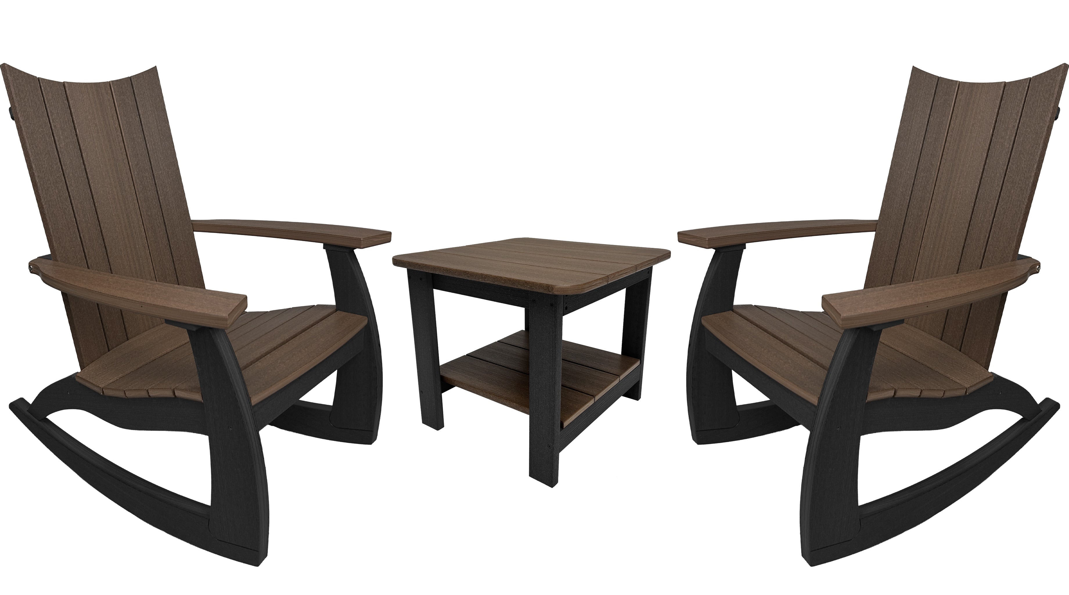 3-Piece Edge Modern Porch Rocker Set