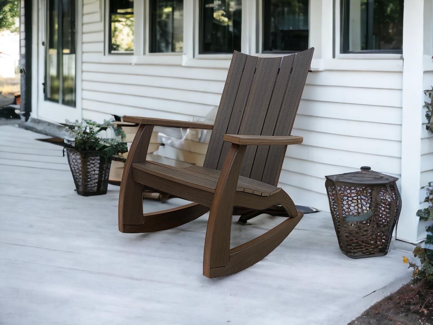 Modern Curve Adirondack Rocking Chair