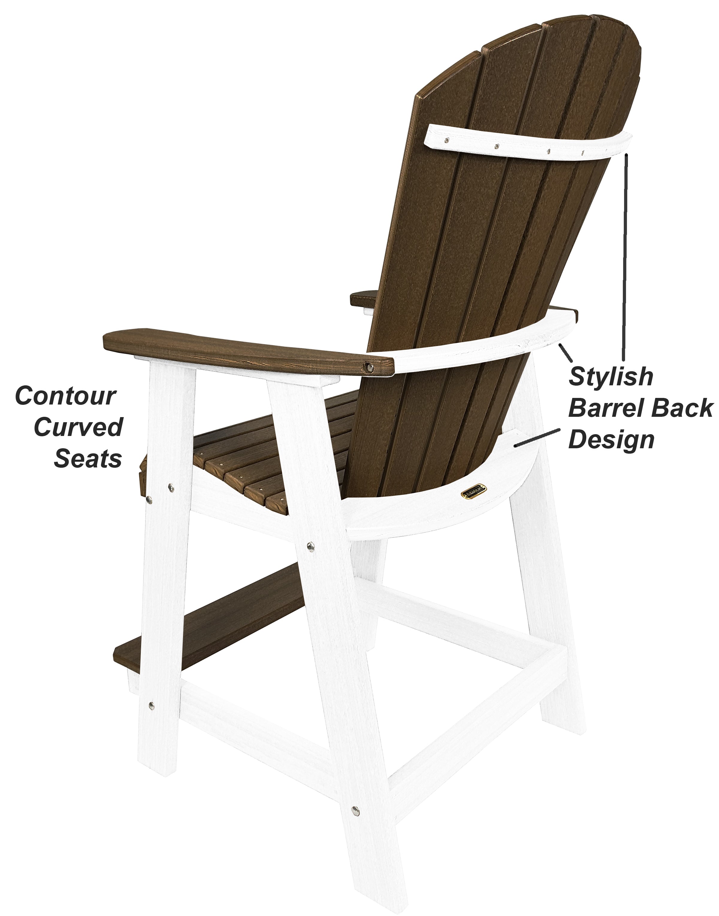 Oceanview Adirondack Counter Chair